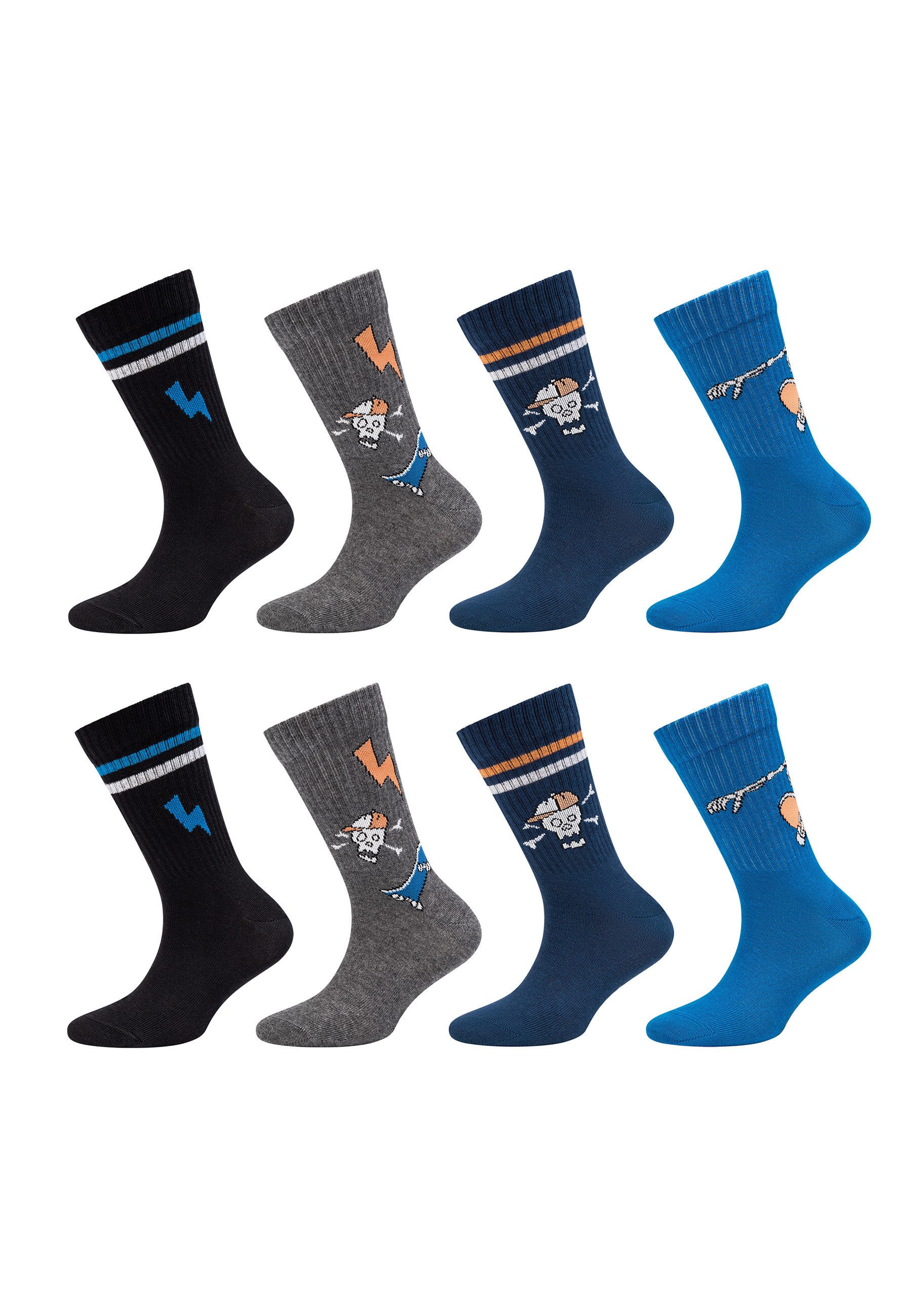 Camano Socken Kindersocken ca-soft 8er Pack 8er Pack Ohne drückenden Gummibund, Mit OCS zertifizierter Baumwolle