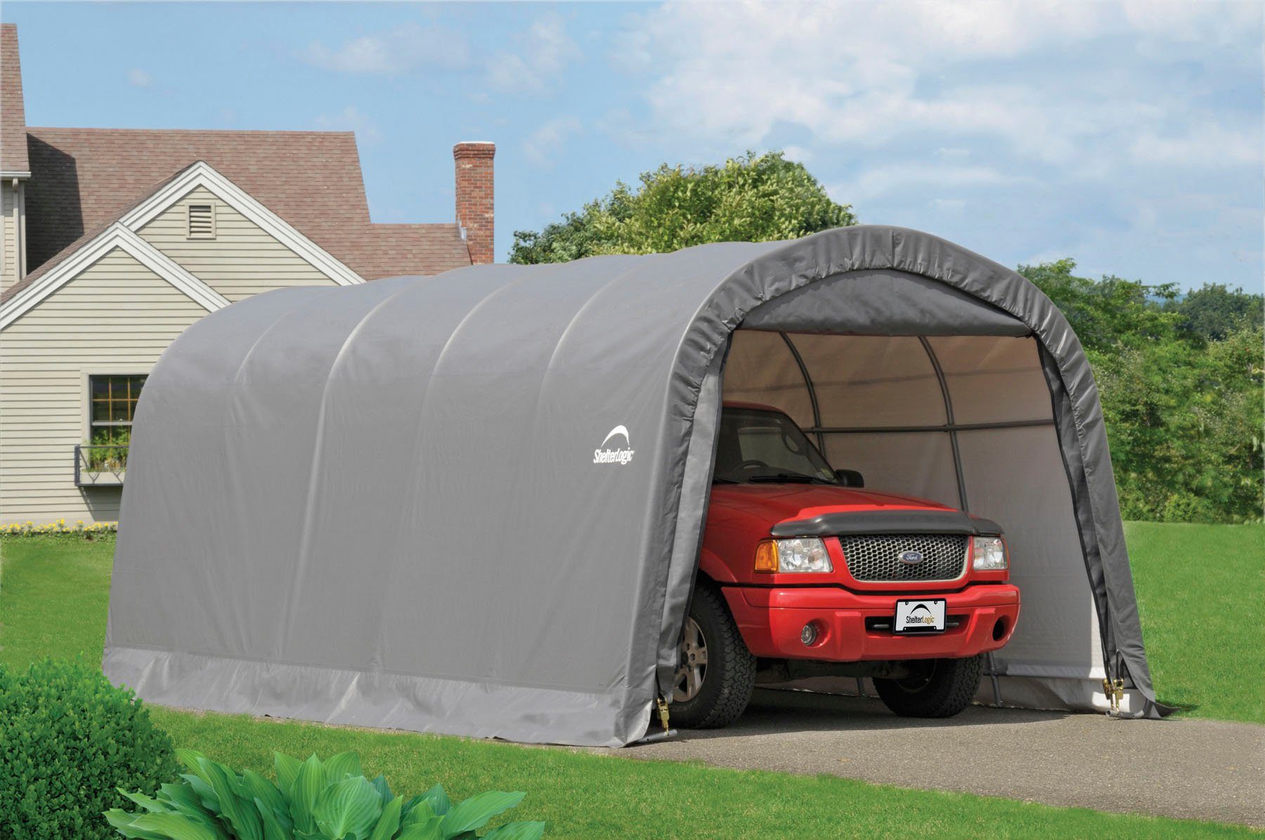 ShelterLogic Garage Foliengarage, 22,57m², Stahlgestell mit  Polyethylen-Plane