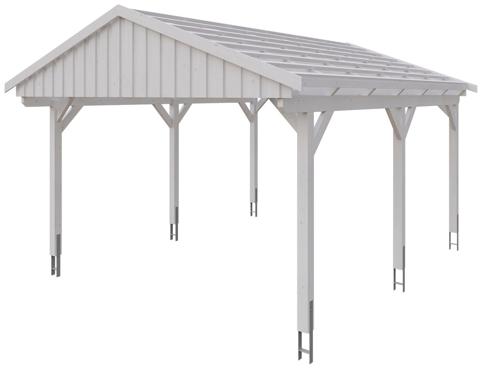 Skanholz Einzelcarport Fichtelberg, BxT: 379 Einfahrtshöhe, Dachlattung 423x566 cm mit cm