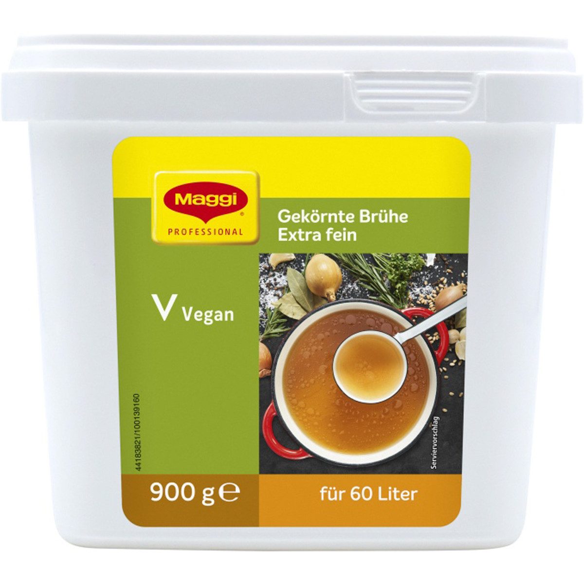 MAGGI Gewürz, Maggi Gekörnte Brühe Extra fein 60 Liter Großpackung für Gastro 900g