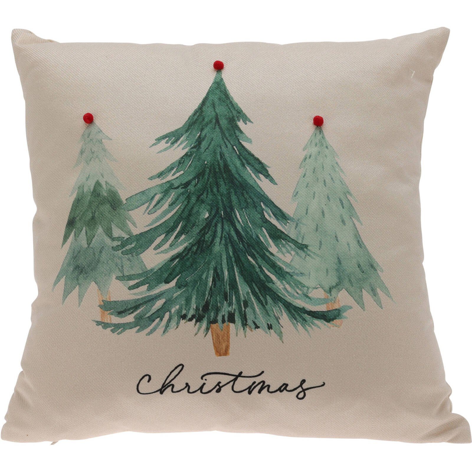 Home & styling collection Dekokissen OFF WHITE Weihnachtsbäume