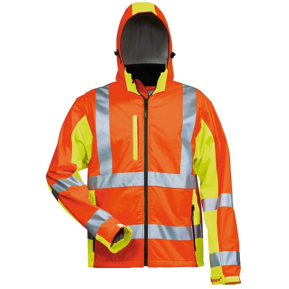Schutzjacke HOSS Warnschutz-Softshelljacke ELYSEE® Orange / Gelb, EN ISO 20471/3