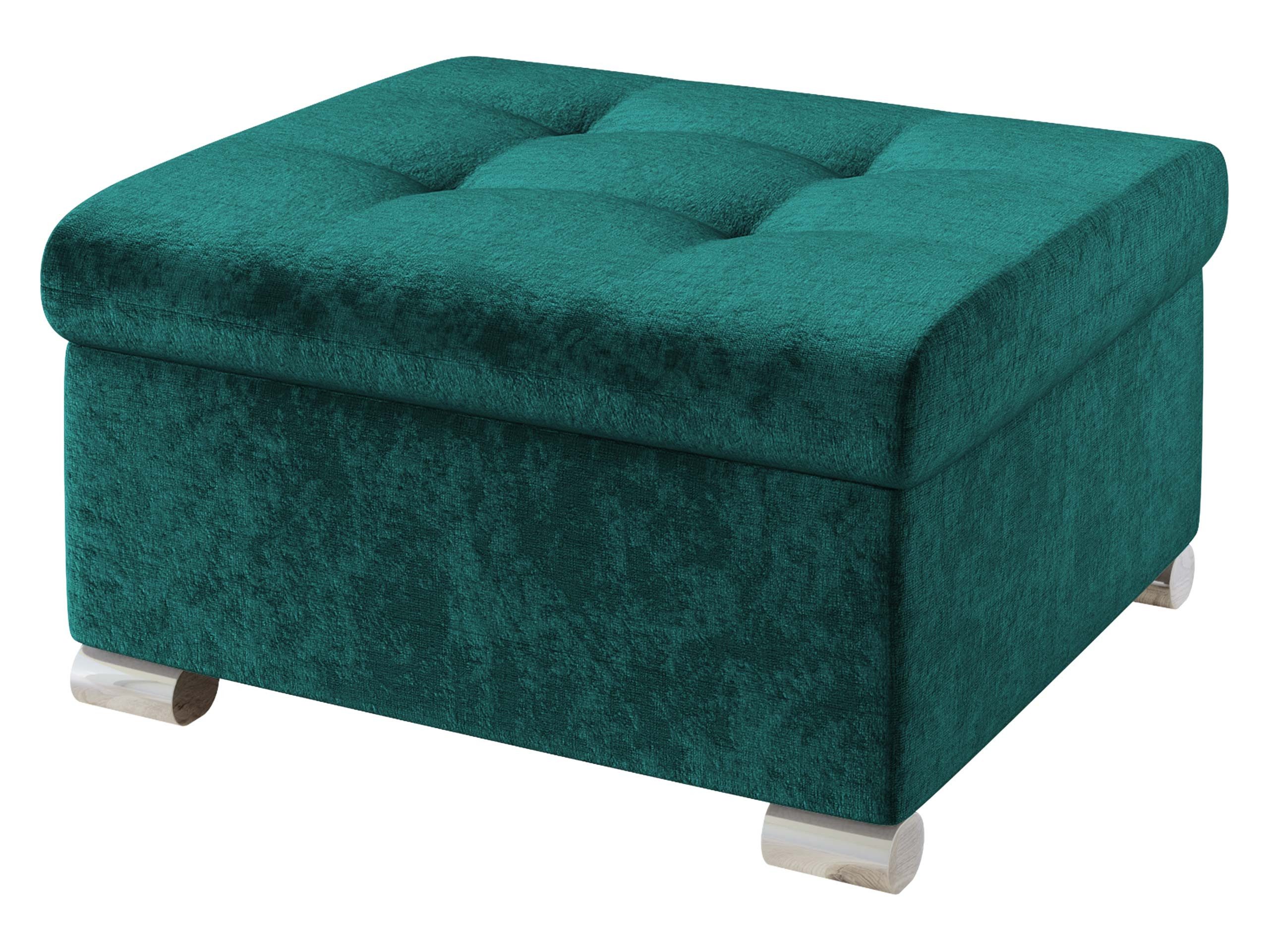 MIRJAN24 Polsterhocker Niko Klein, Silber Füße, 70x68x41 cm