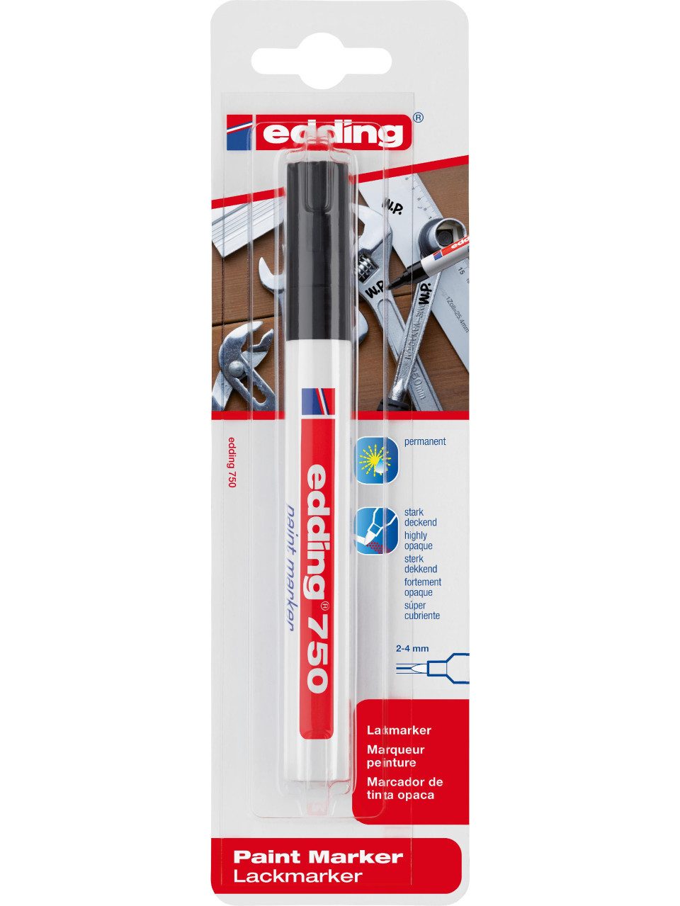 edding Permanentmarker edding 750 paint marker schwarz 2 - 4 mm