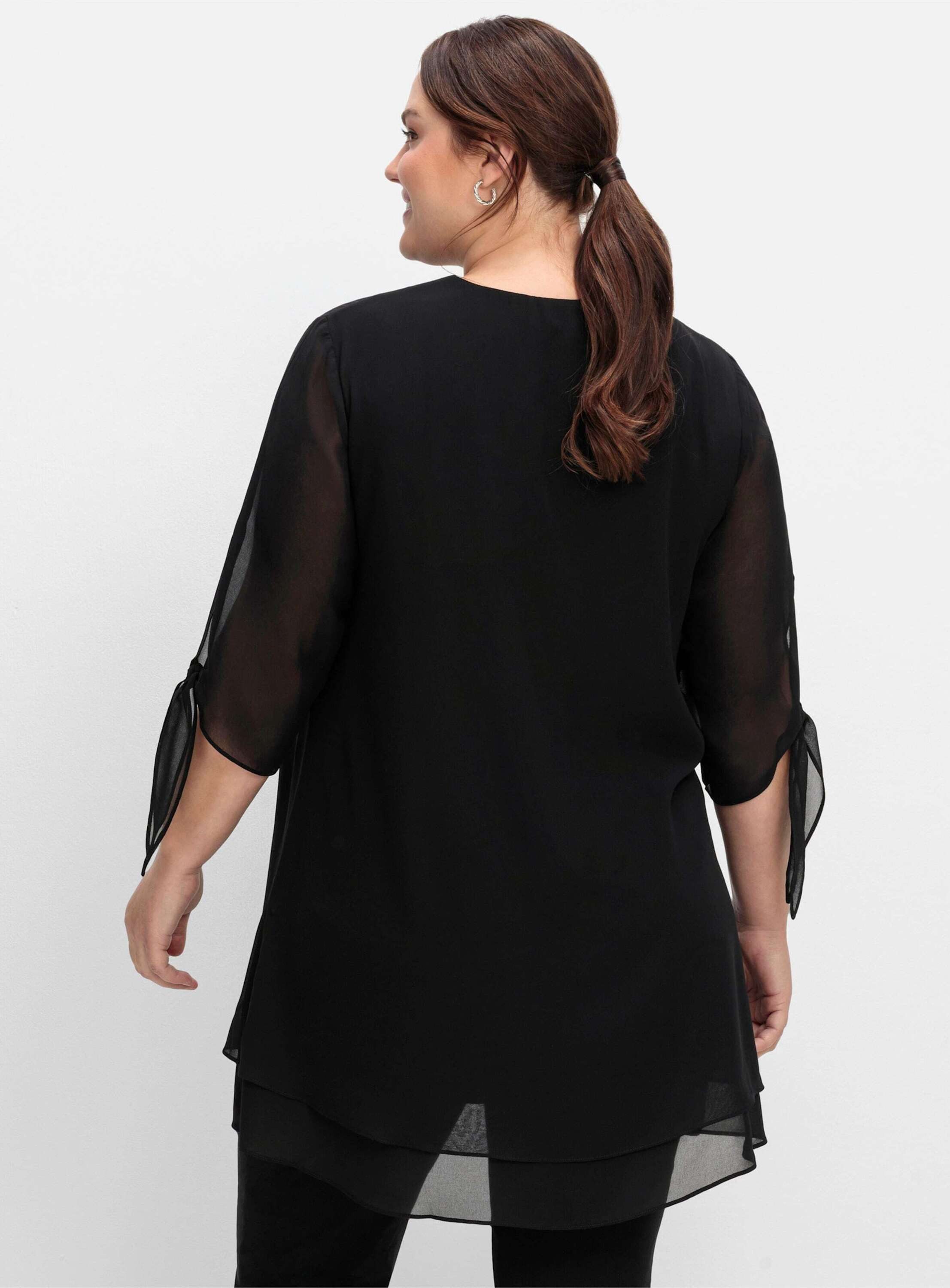 Sheego Klassische Bluse Longbluse 3/4-Arm günstig online kaufen