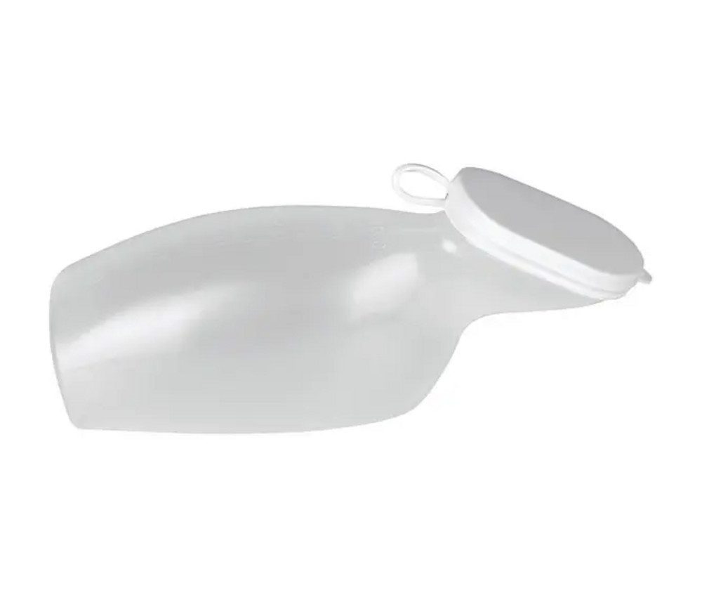 DocMed Urin-Flasche Urinflasche für Frauen (Volumen von 1000 ml, 1 St., Hygienische Urinflasche, Für Privat und Pflegebereich), Pflegeutensil, Festschließender Deckel