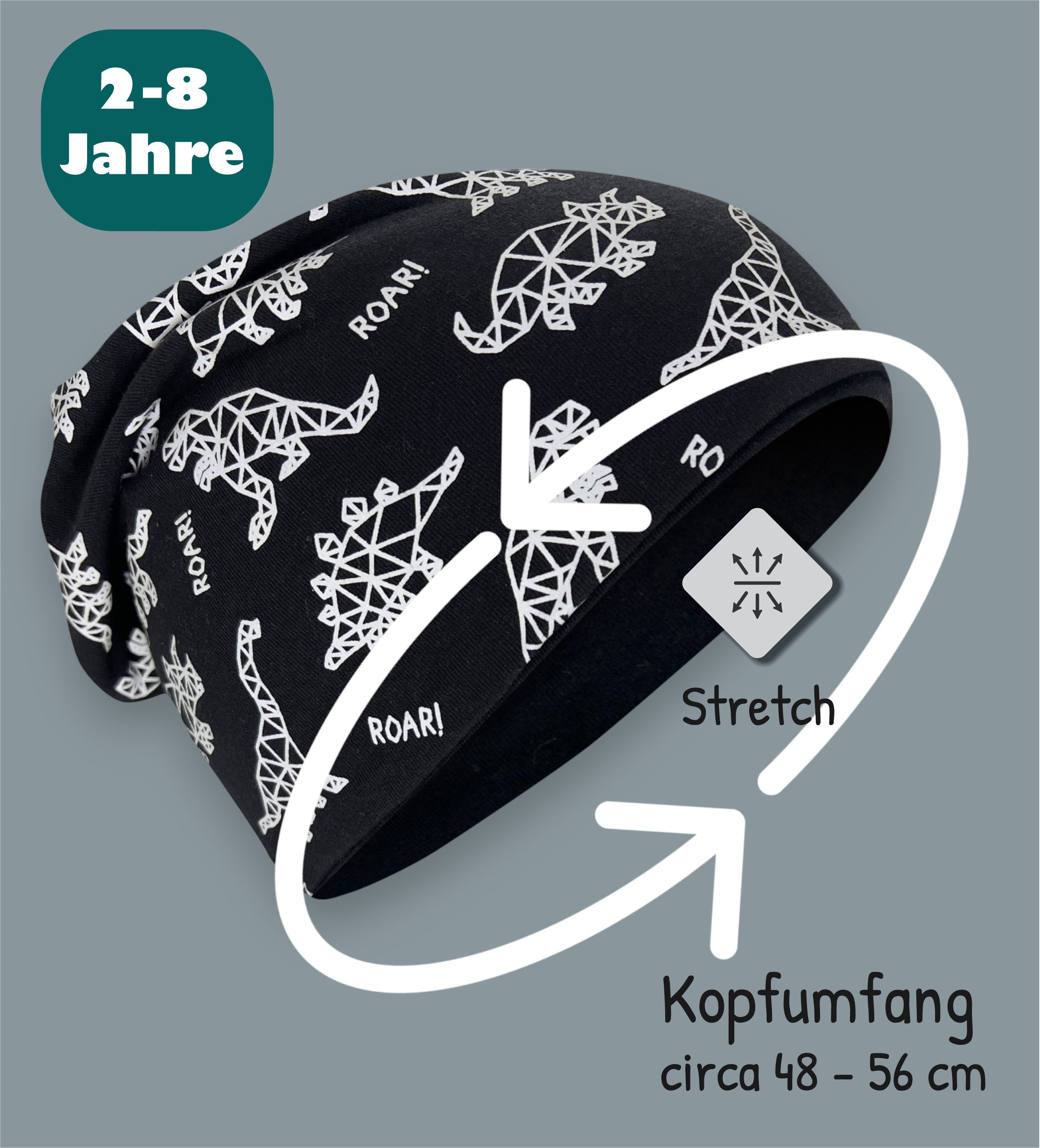 HECKBO Beanie 360° Reflektor Kinder Beanie Mütze & Loop Schal Set – Bild 3 von 5