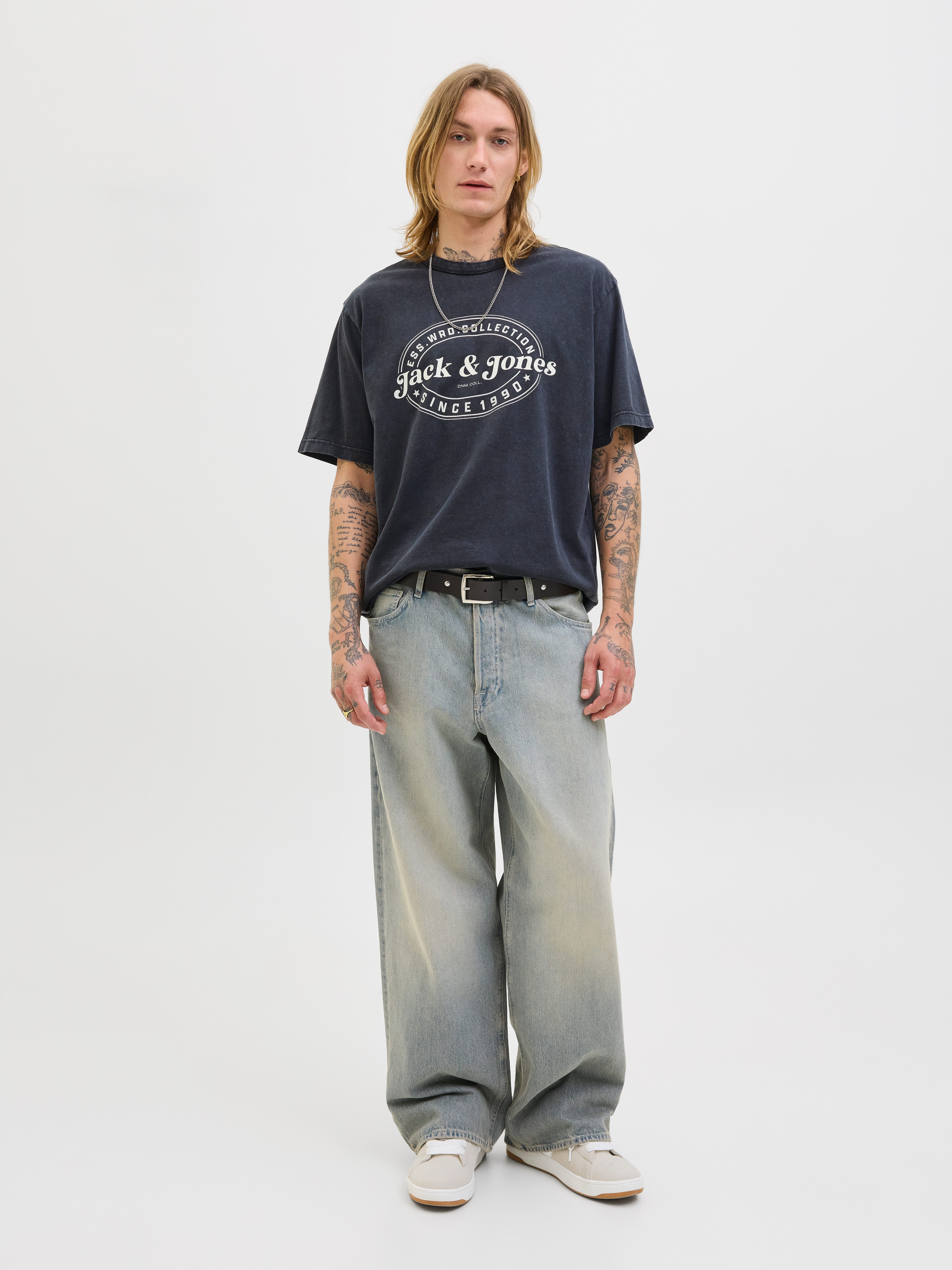 Jack & Jones Rundhalsshirt JJEDOVER PRINT TEE SS CREW NECK