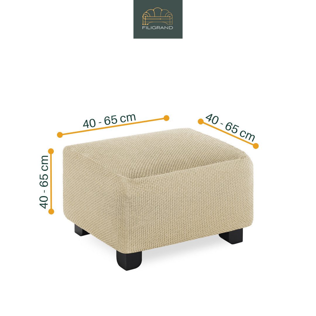 Belmarti Stuhlhusse Hockerbezug, spanische Handarbeit, elastisches Material, hochwertiger und langlebiger Baumwollmix