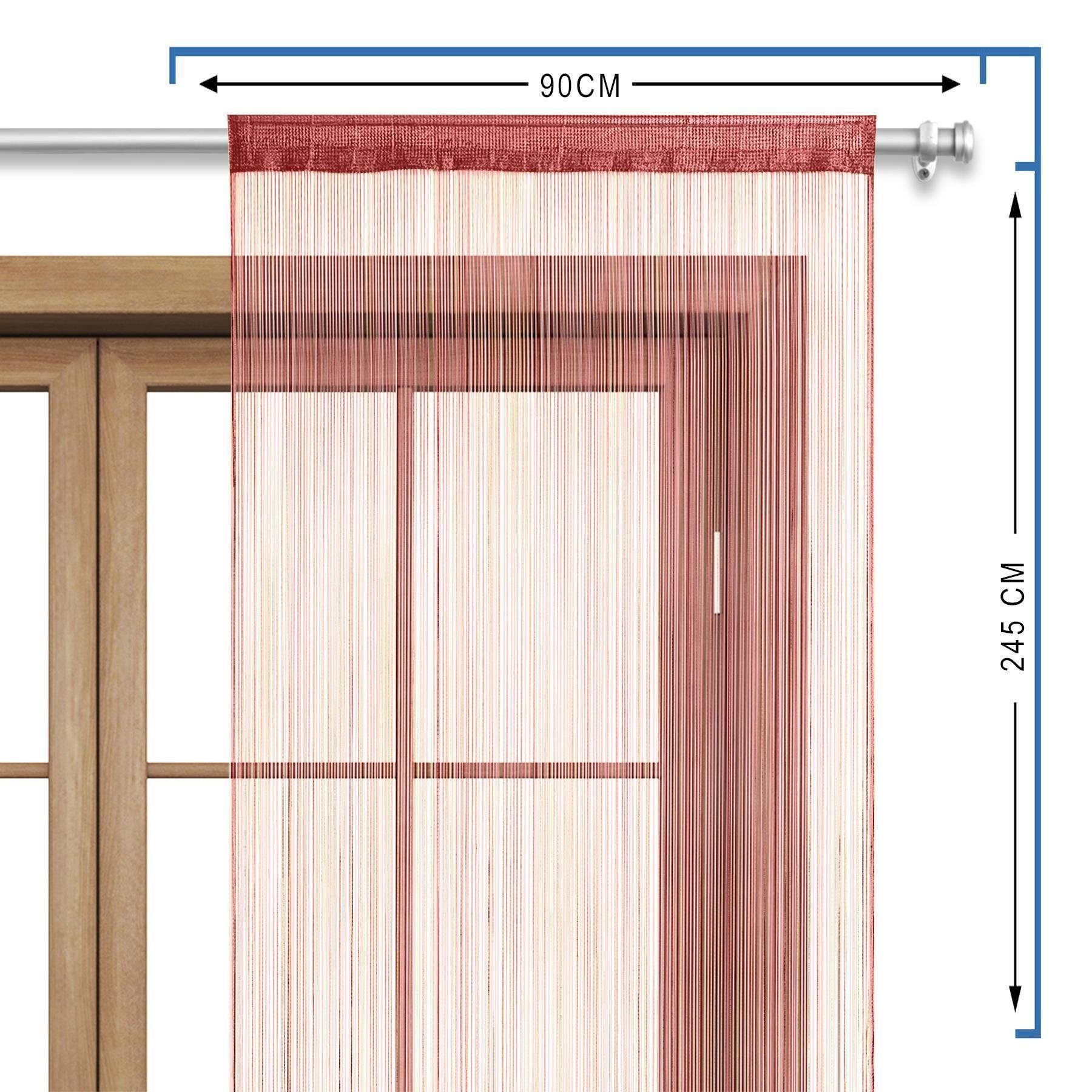 wometo Fadenvorhang One (1 St), Stangendurchzug, halbtransparent, 100% Polyester, OEKO-TEX®, Fadengardine, kürzbar, Tür- und Fensterdeko