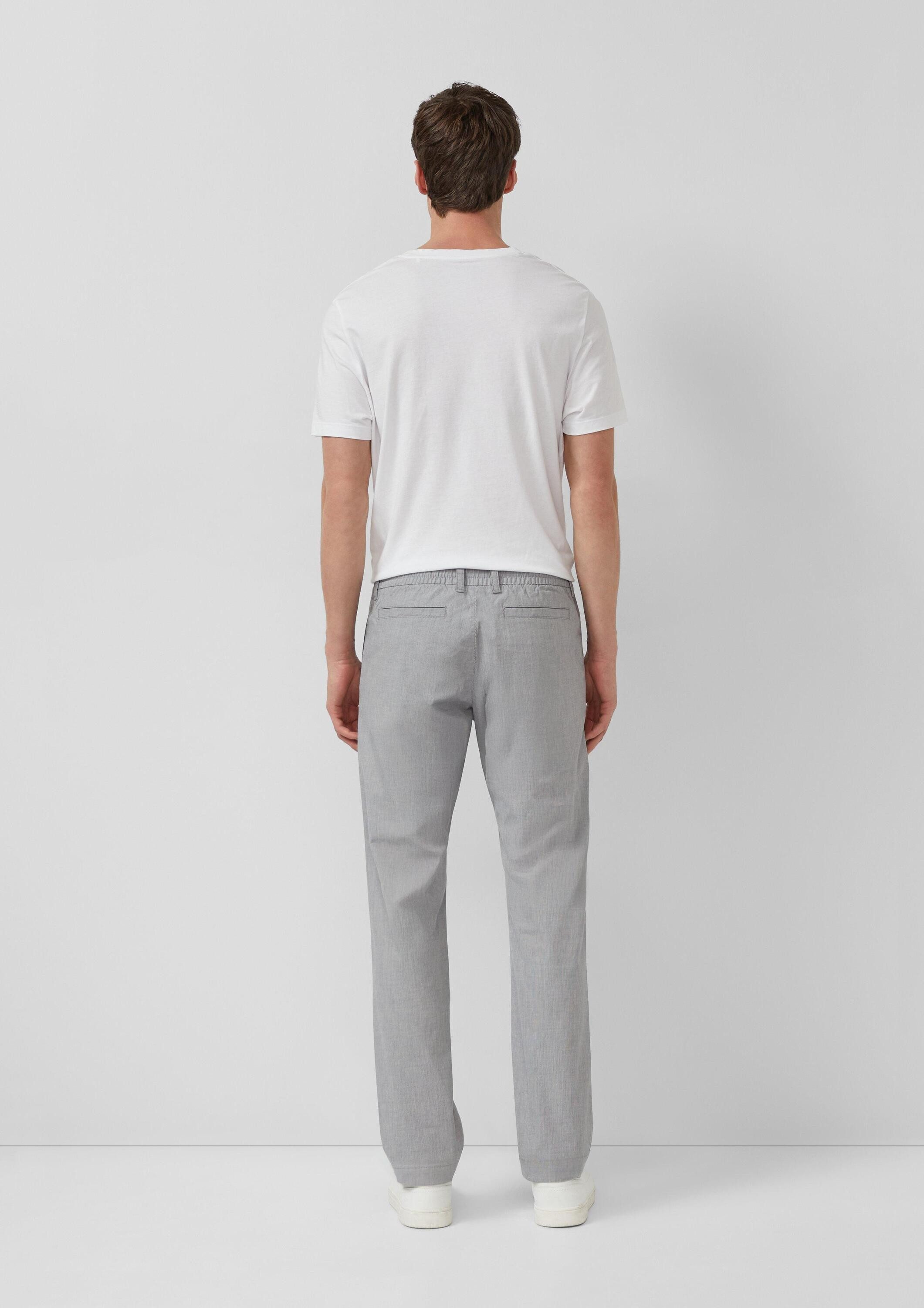 s.Oliver Chinos Hose PHOENIX Phoenix: Fein gemusterte Chino mit Elastikbund