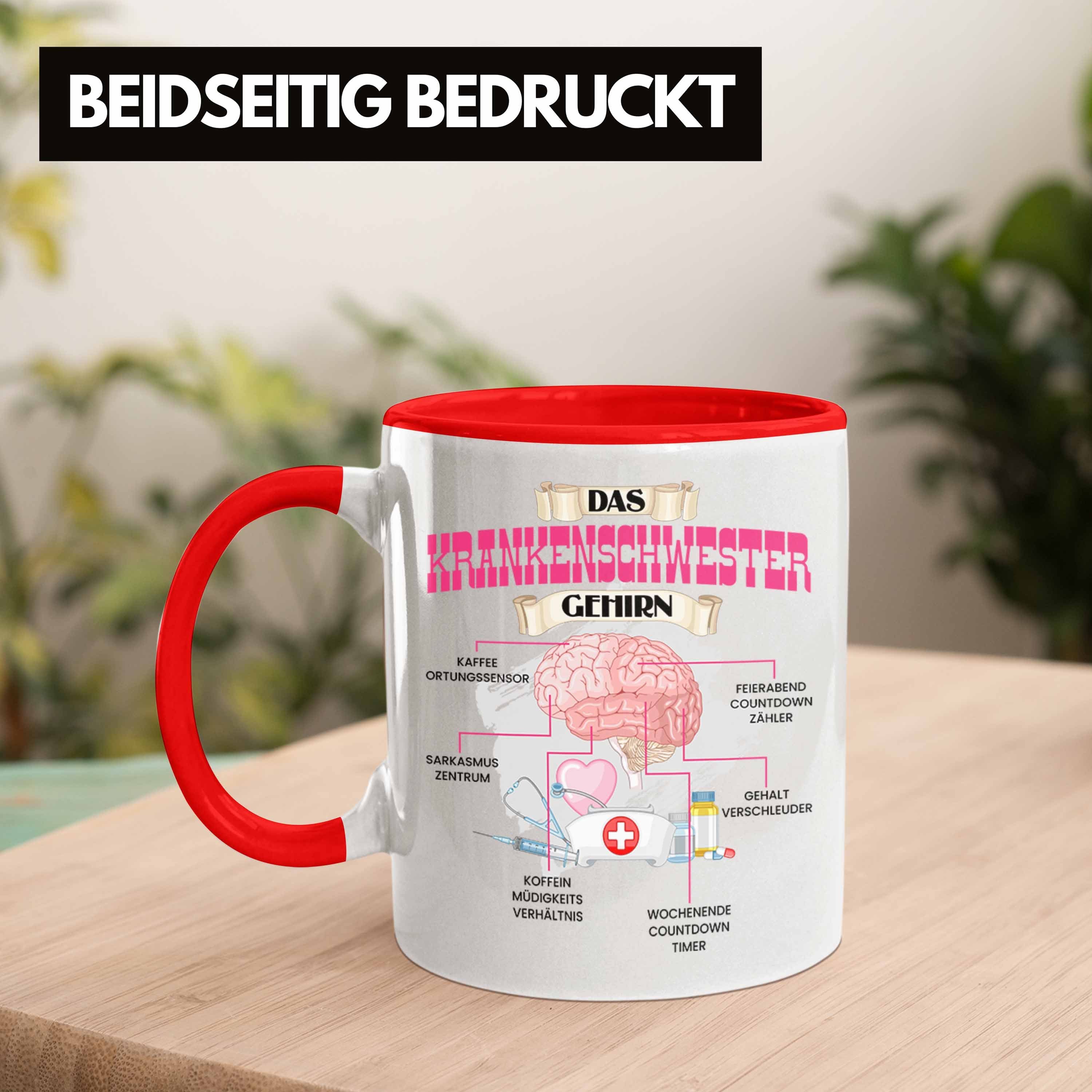 Trendation Tasse Trendation - Krankenschwester Geschenk Lustiges für Rot Krankenhaus Tasse
