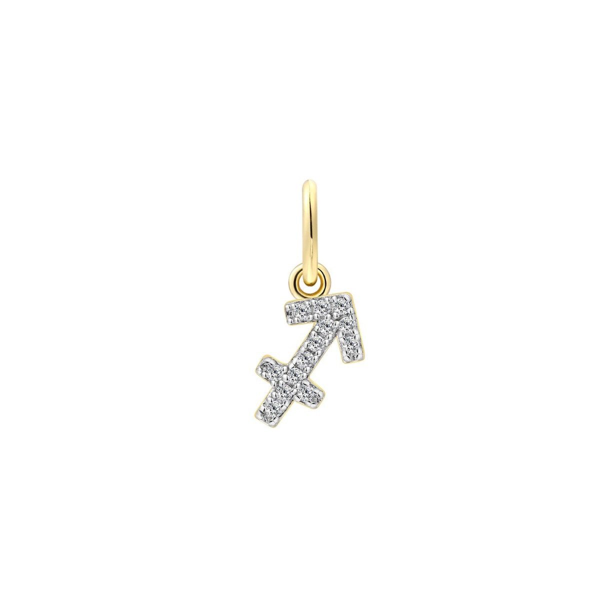 XENOX Kettenanhänger Xenox Anhänger Sternzeichen Schütze Zirkonia 18k Vergoldet XS10468G