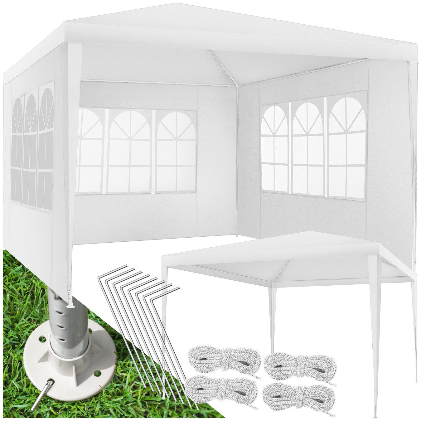 tectake Pavillon Terrassenüberdachung Borientalischan 3x3m mit günstig online kaufen