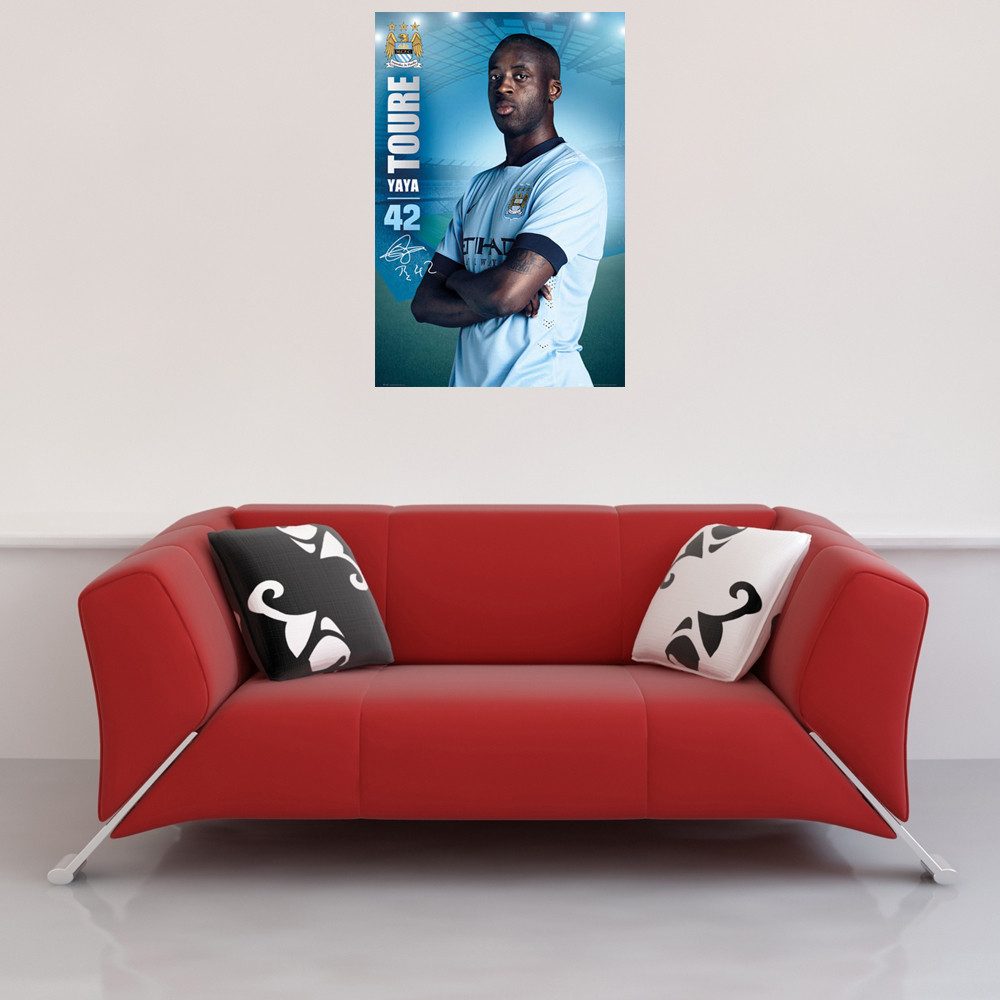 Poster Fußball - Poster - Manchester City - Toure Stand 14/15