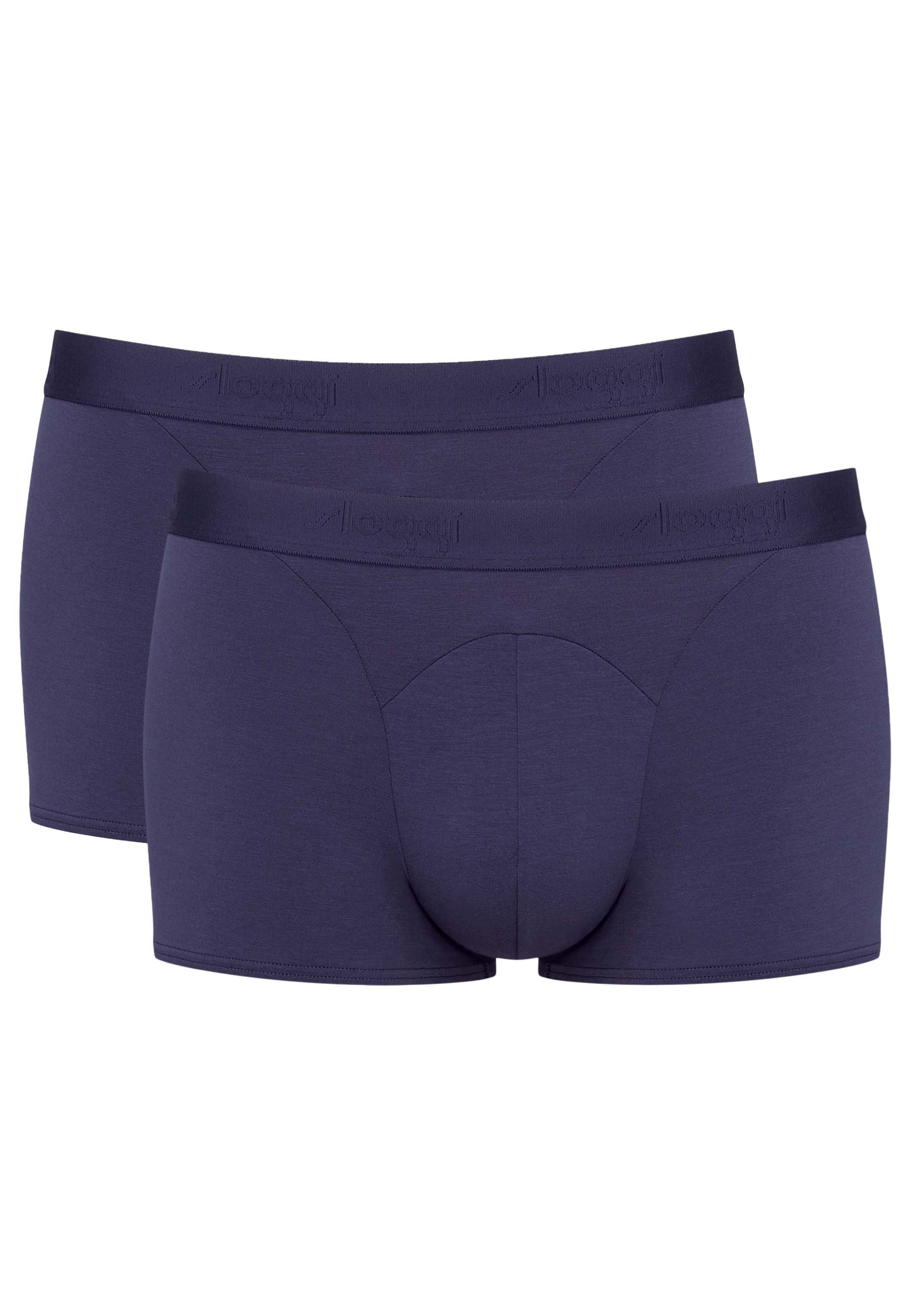 Sloggi Retro Boxer 2er Pack Ever Soft (Spar-Set, 2-St) Hipster / Pant - Ohne Eingriff - Leicht und angenehm auf der Haut Indigo Blue