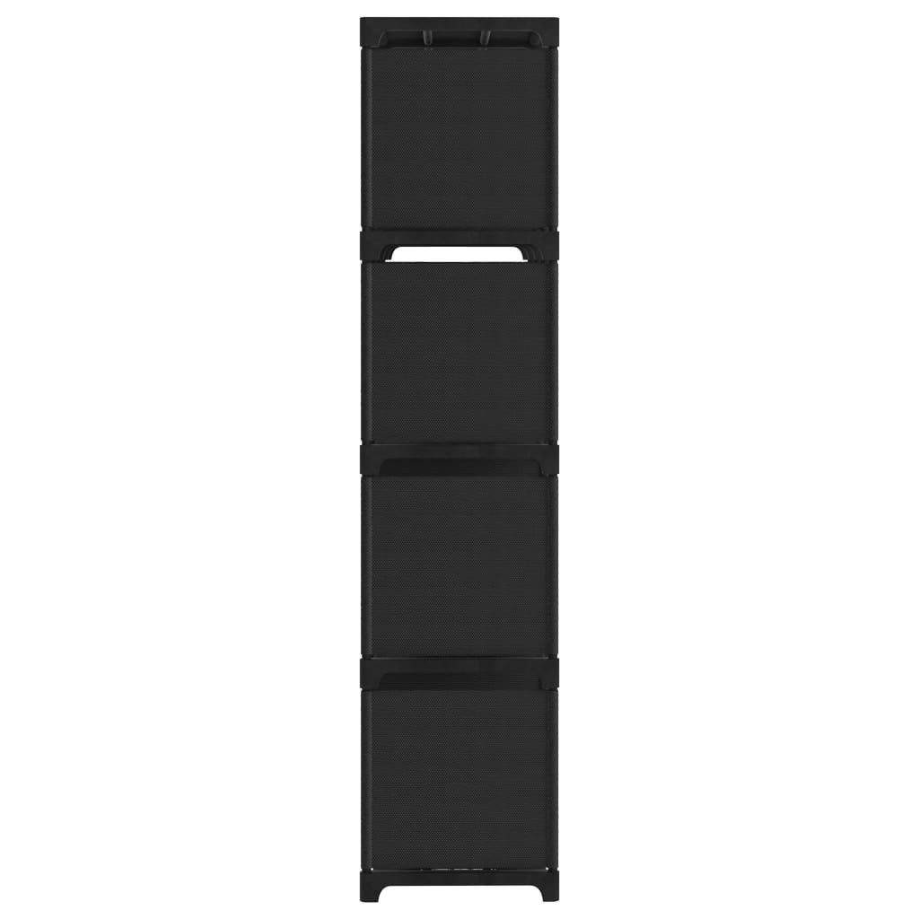 vidaXL Regalwürfel, Würfel-Regal 12 Fächer Schwarz 103x30x141 cm Stoff