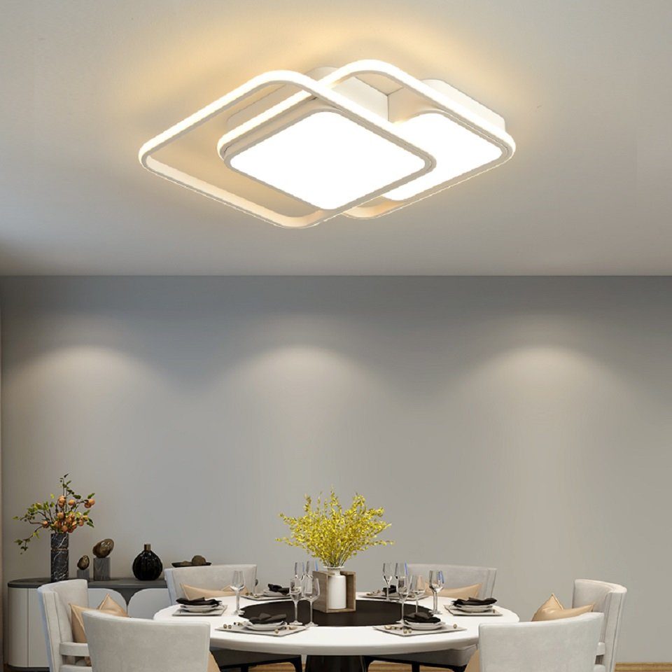 Daskoo Deckenleuchten 49W Modern LED Deckenlampe mit Fernbedienung Dimmbar Wohnzimmer, LED fest integriert, Warmweiß/Neutralweiß/Kaltweiß, LED Deckenleuchte, Stufenloses Dimmen | Deckenlampen
