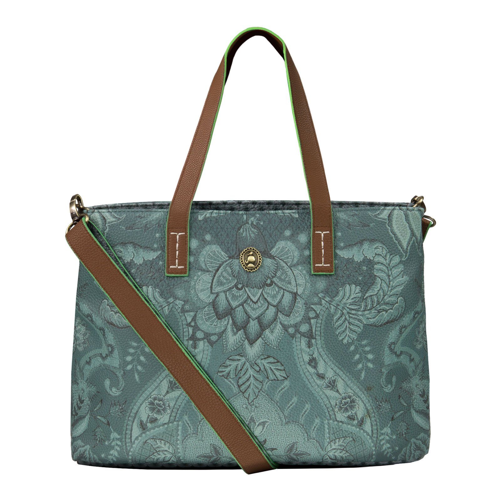 PiP Studio Shopper Shopper Small Kyoto Festival, mit verstell- und abnehmbarem Tragegurt green