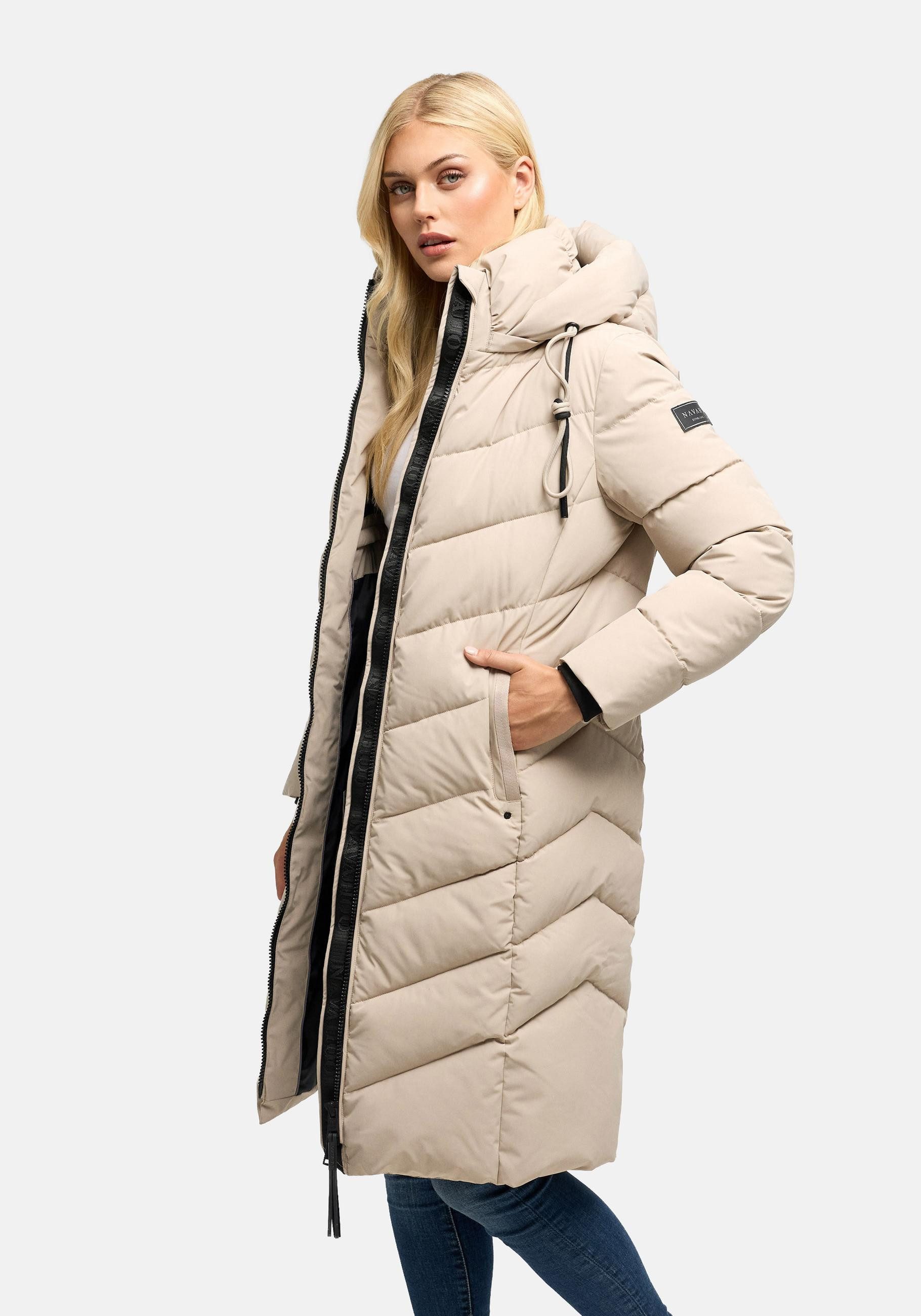 Navahoo Steppmantel Sahnekatzii XIV Schicker Wintermantel mit kuschlig warm wattiertem Kragen