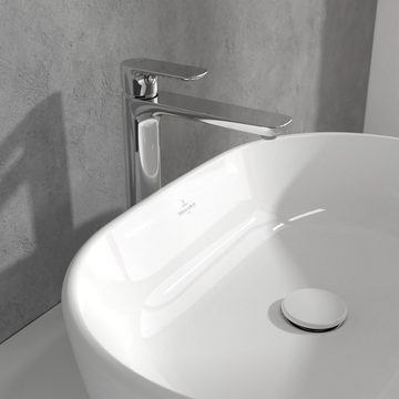 Villeroy & Boch Waschtischarmatur O.novo Einhebel, mit Push-Open-Ablaufgarnitur, Standmontage - Chrom