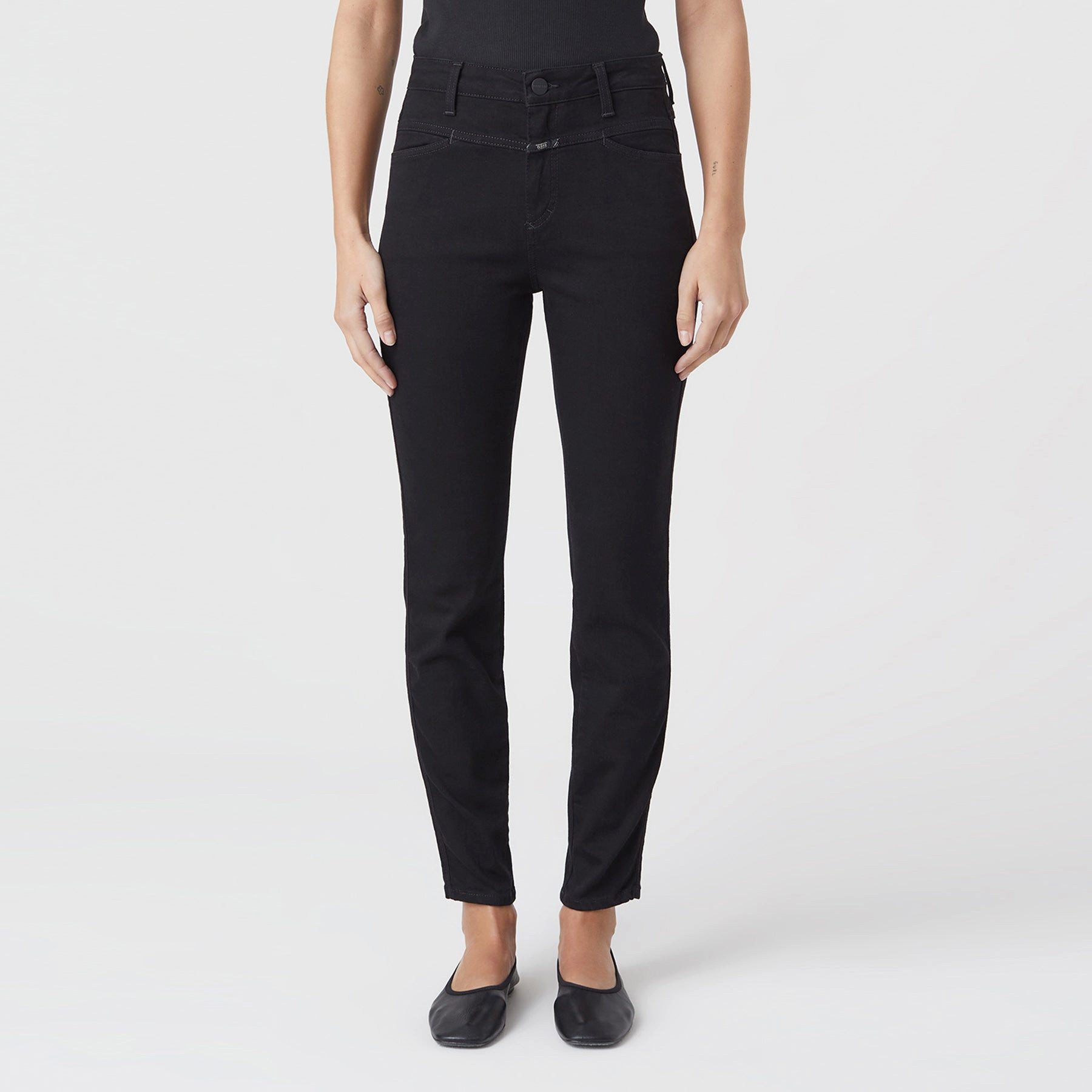 CLOSED Skinny-fit-Jeans CLOSED Jeans SKINNY PUSHER High Waist - Black