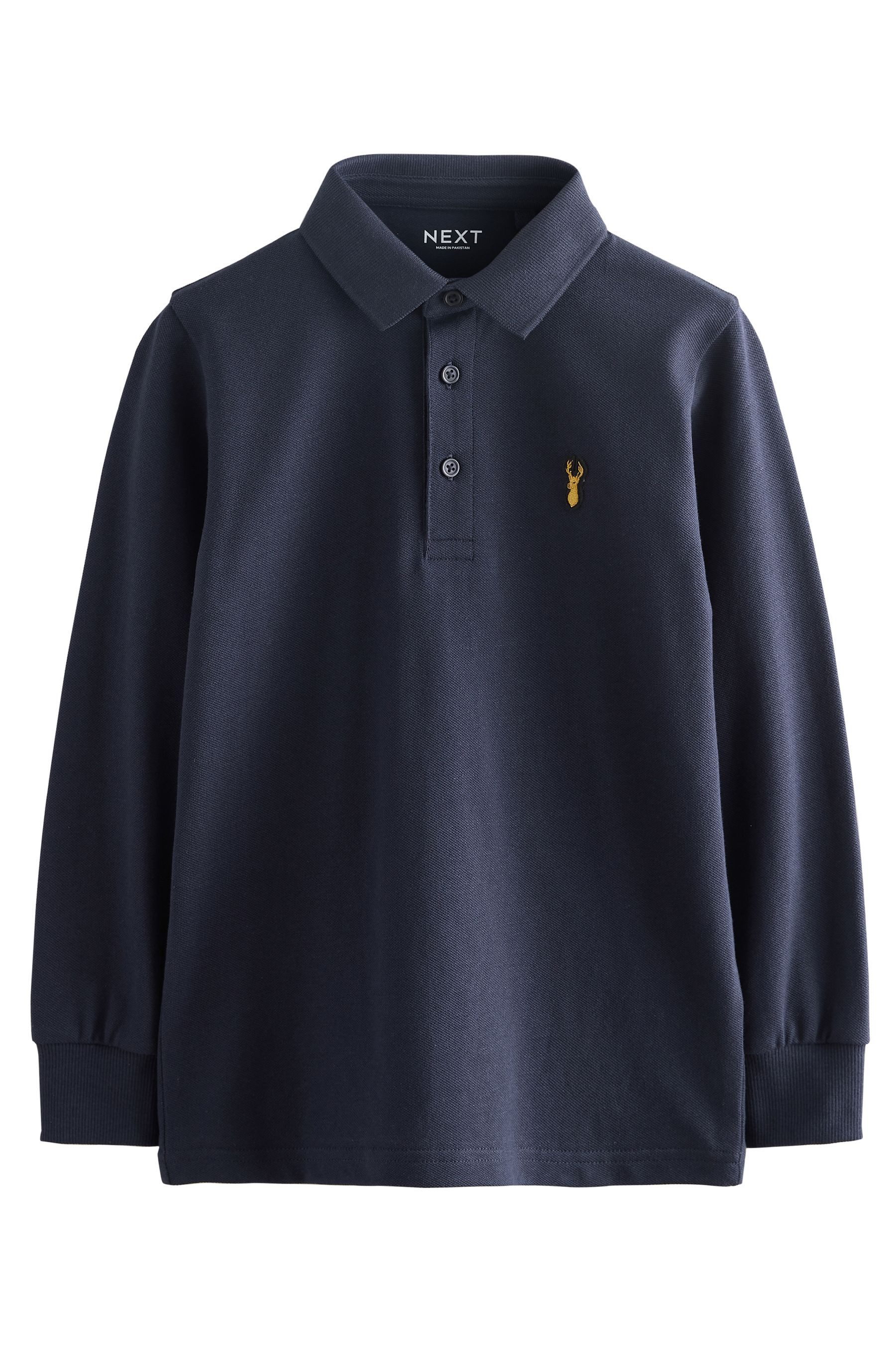 Next Langarm-Poloshirt Langärmeliges Polo-Shirt (1-tlg)