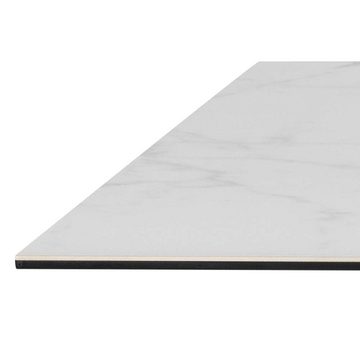 ACTONA GROUP Esstisch Heaven, weißer Keramik-Tischplatte, schwarzem Stahlkreuz, L: 200 cm