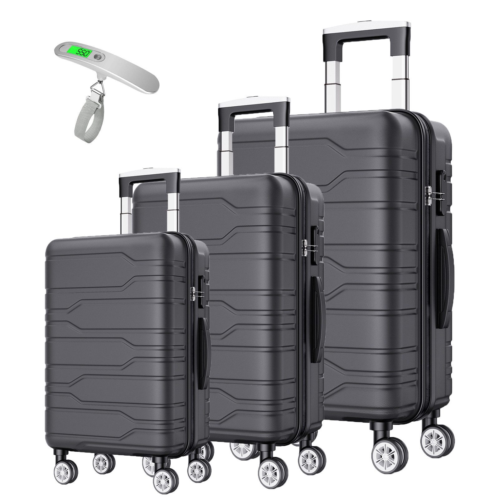 SEEZSSA Trolleyset Hartschalen 3er Kofferset Rollkoffer günstig online kaufen