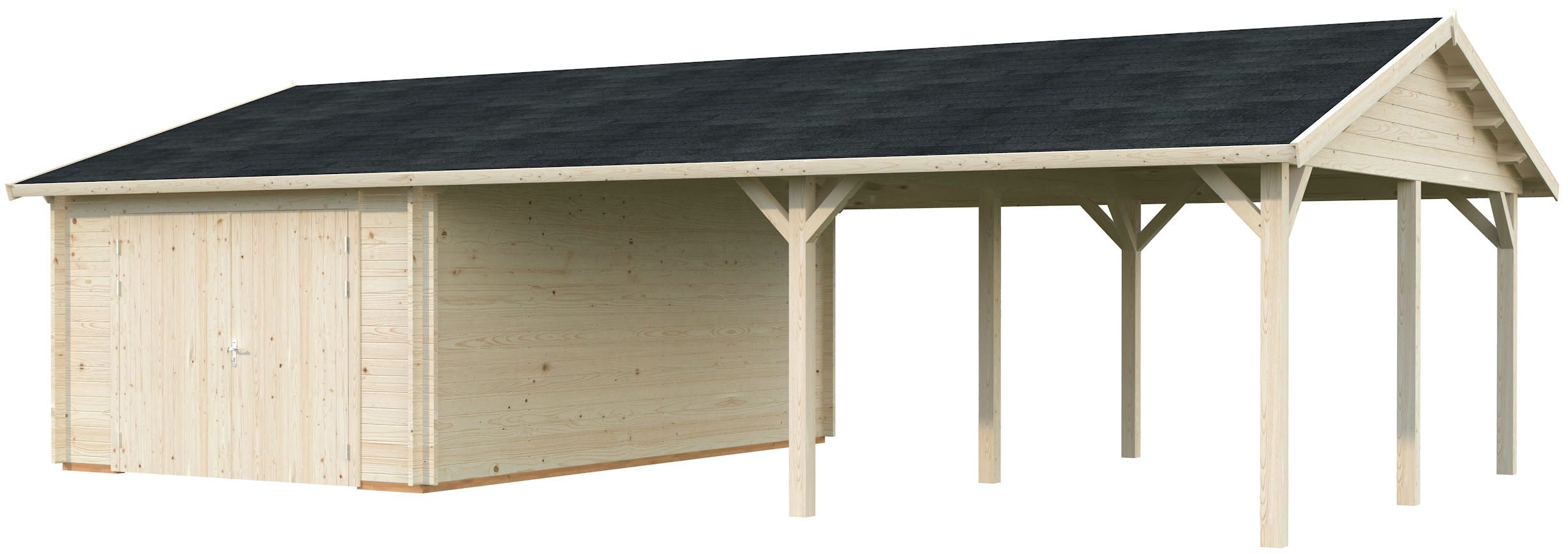 Palmako Garage Roger, mit Holztor, BxTxH: 1006x619x316 cm