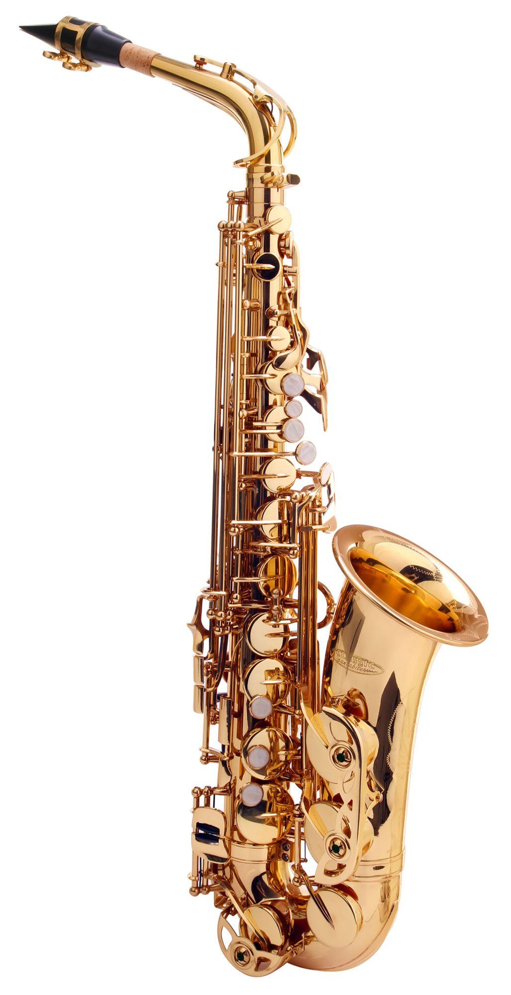 Classic Cantabile Saxophon Alt Saxophon, Alto Sax Spar-Set, 6-St., Set mit Koffer, Zubehör und Blätter, Altsaxophon mit Hoch-Fis-Klappen