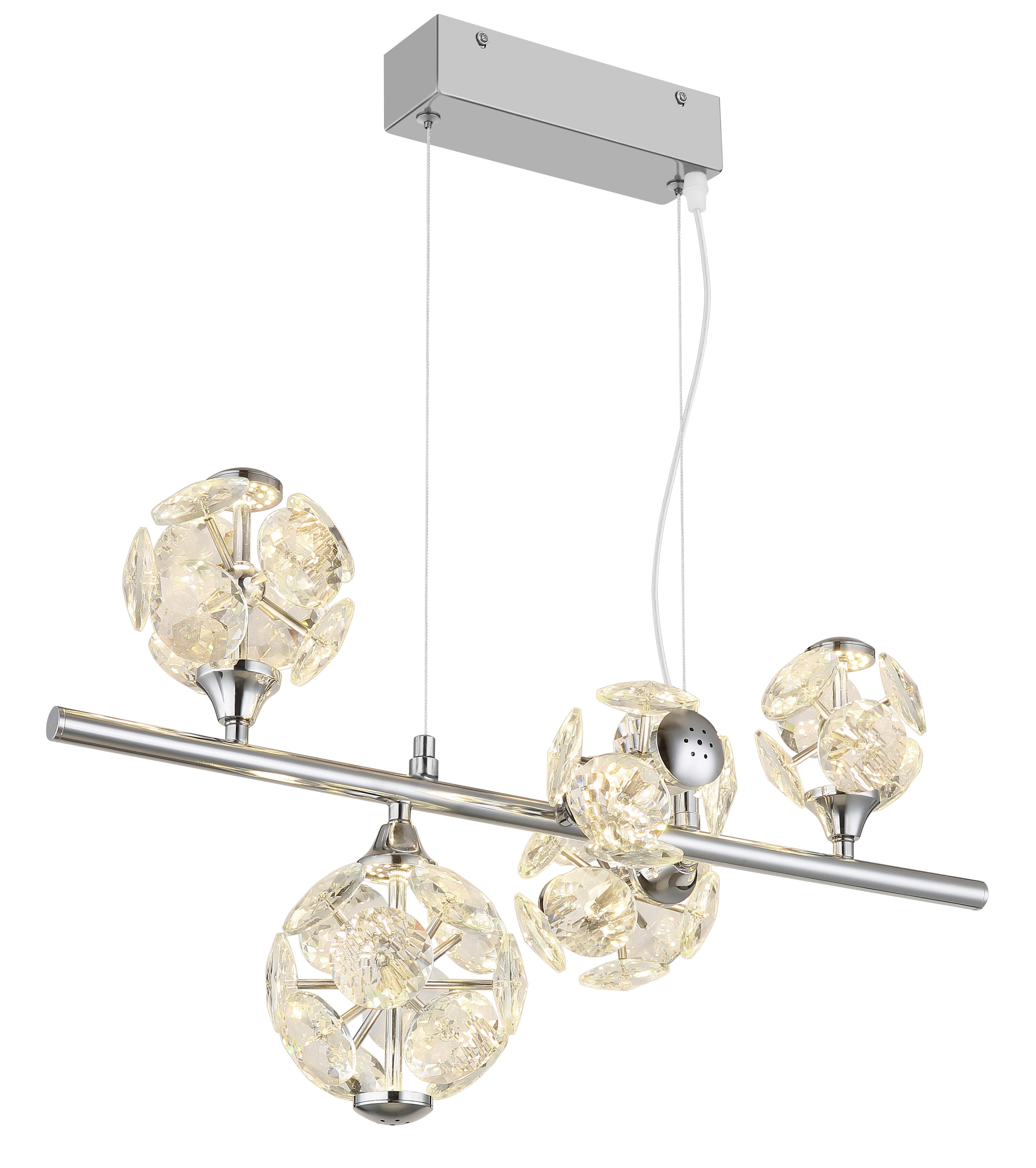 GLOBO LIGHTING Hängeleuchte VIRINA, LED fest integriert, Warmweiß, Hängelampe Esszimmer-Leuchte Esstischleuchte Wohnzimmer