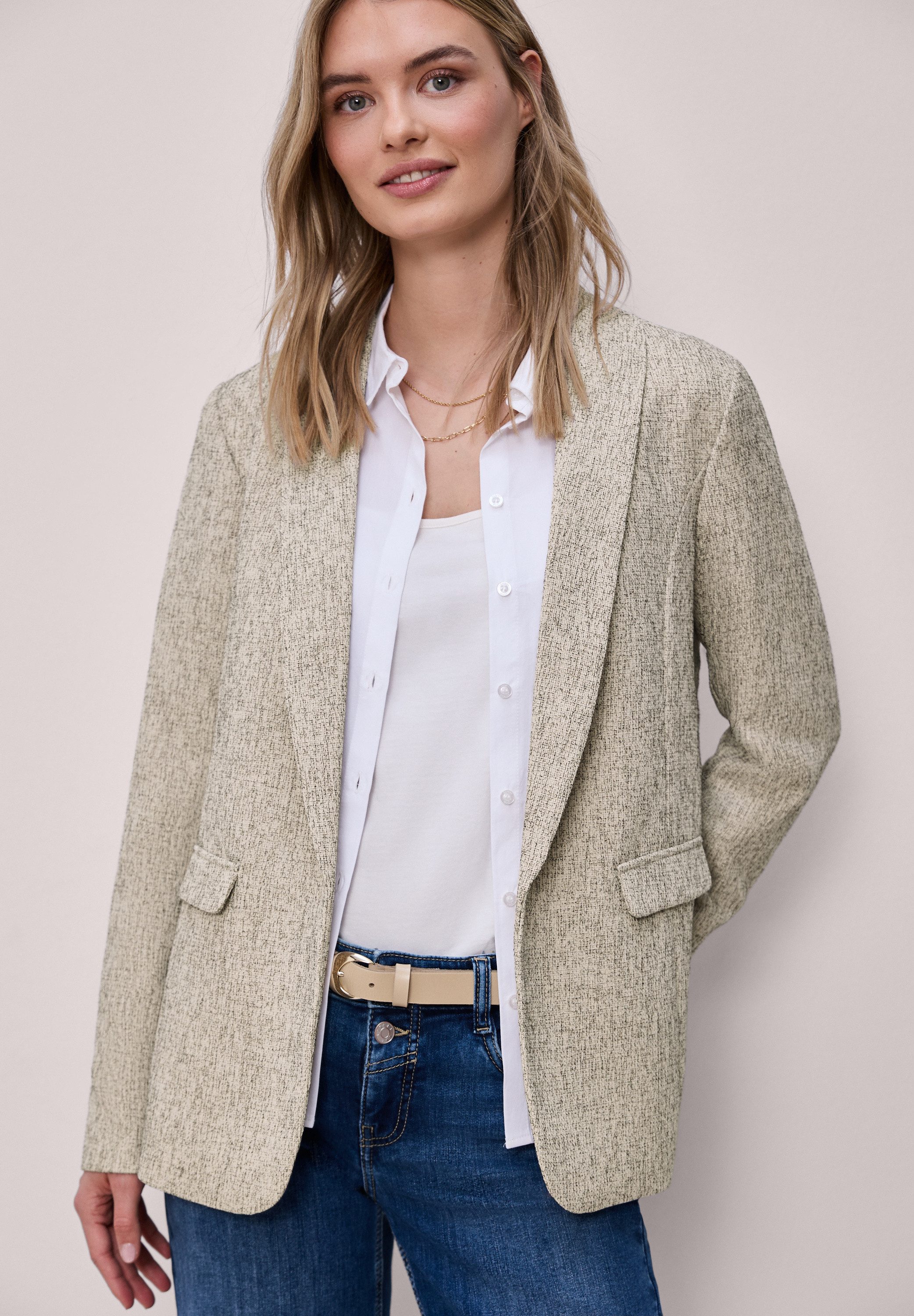 STREET ONE Longblazer mit Schalkragen