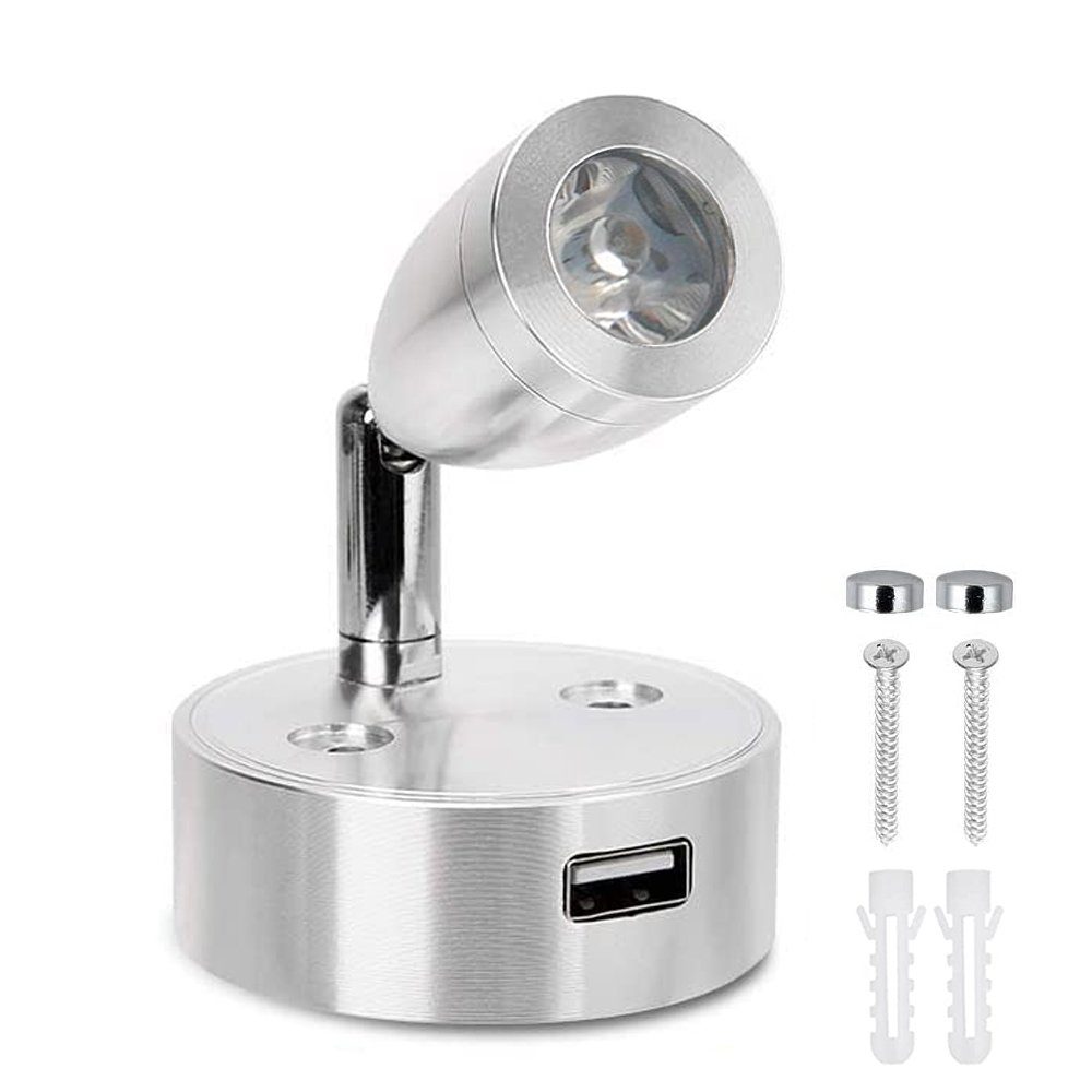 Rosnek LED Wandstrahler 12-24V, 360 ° einstellbar, Leselicht, für RV Camper günstig online kaufen