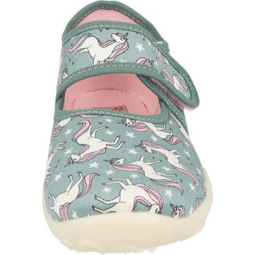 Superfit Mädchen Schuhe 800283-7500 Bonny Pantoffeln Einhorn Grün Hausschuh