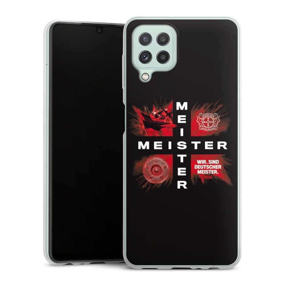 DeinDesign Handyhülle Bayer 04 Leverkusen Meister Offizielles Lizenzprodukt, Samsung Galaxy A22 4G Slim Case Silikon Hülle Ultra Dünn Schutzhülle