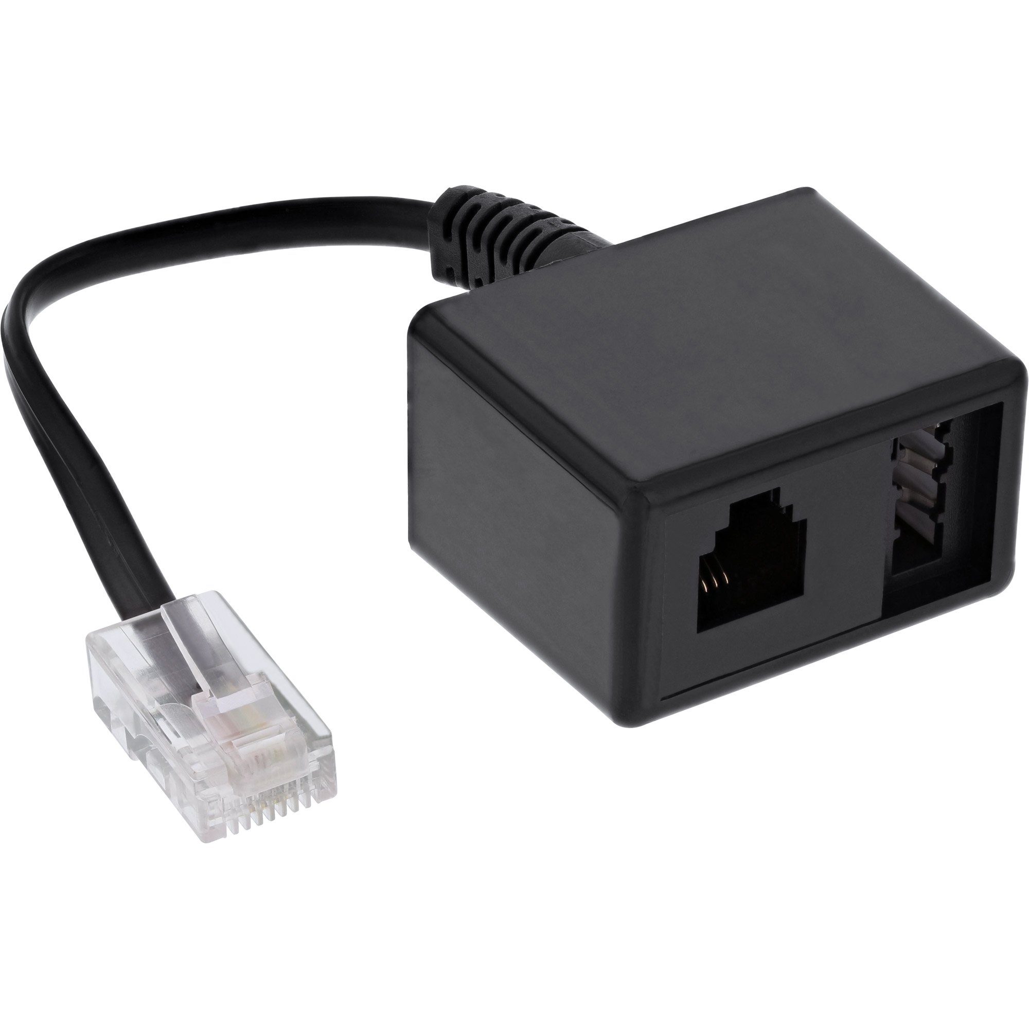 Inline InLine® TAE Adapterkabel RJ45 Stecker auf TAE-N & RJ11 Buchse Telefonkabel