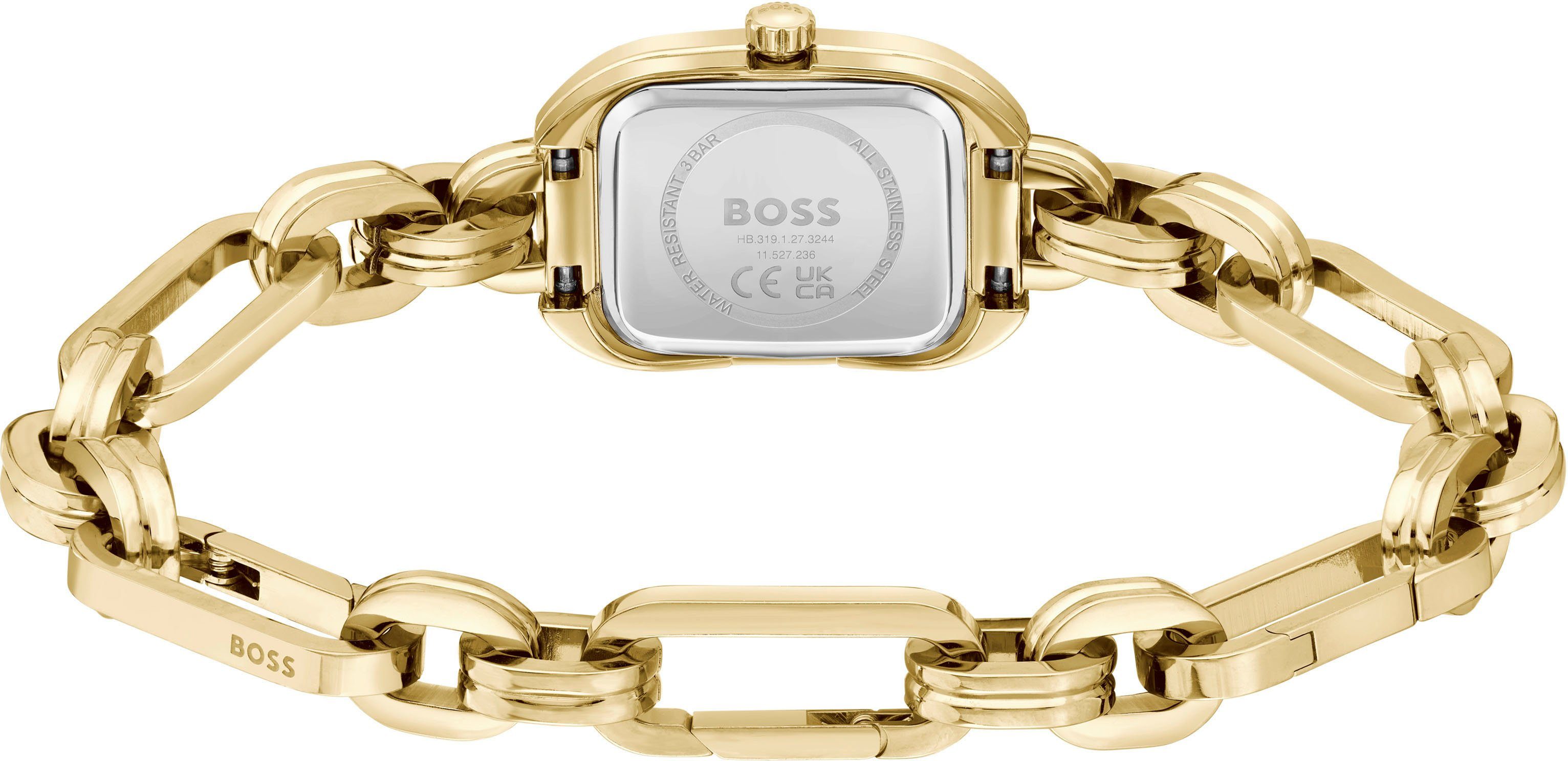 BOSS Quarzuhr HAILEY 1502739, Damenuhr, Armbanduhr, analog, Edelstahlarmband