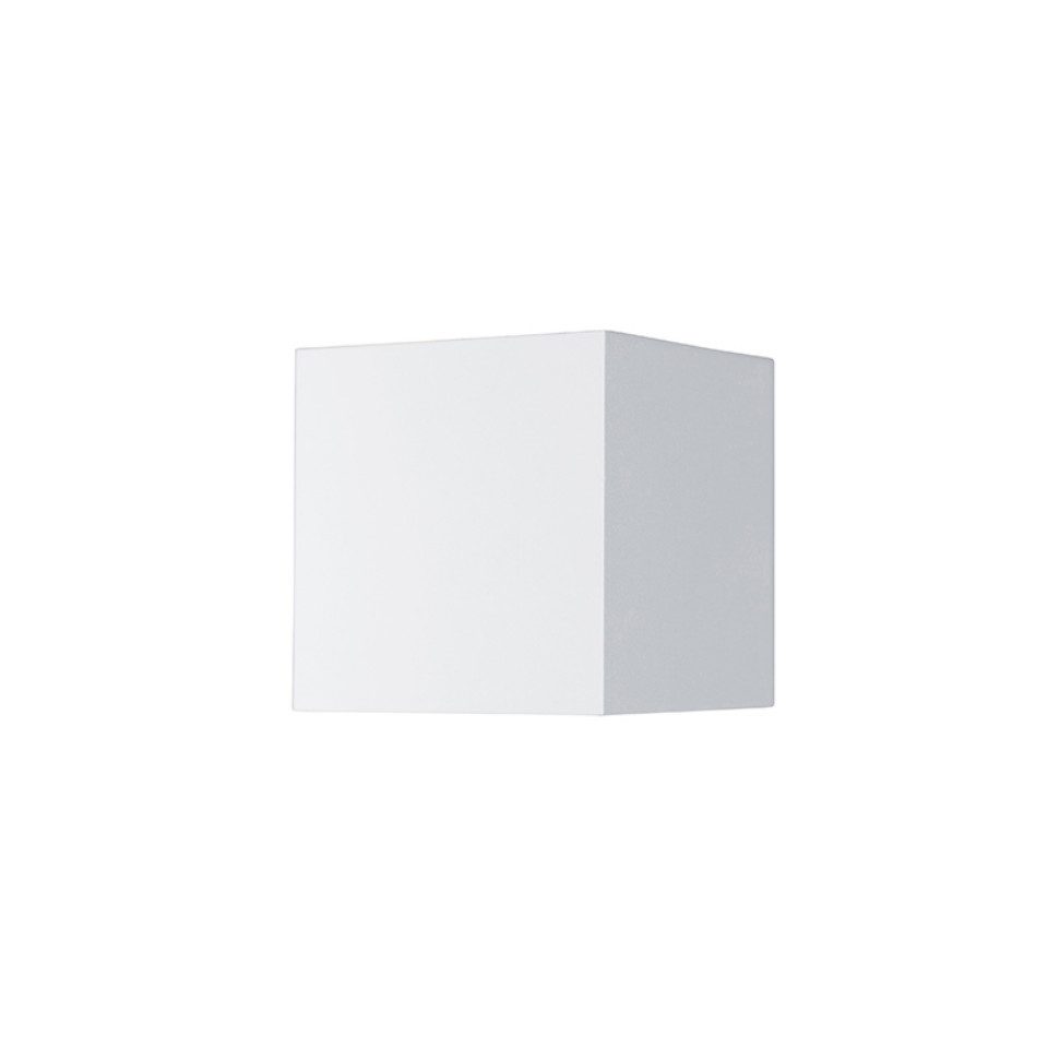 Qazqa Außen-Wandleuchte Edwin, LED fest integriert, (nicht austauschbare) LED, Weiß, Modern, Aluminium, 1-flammig