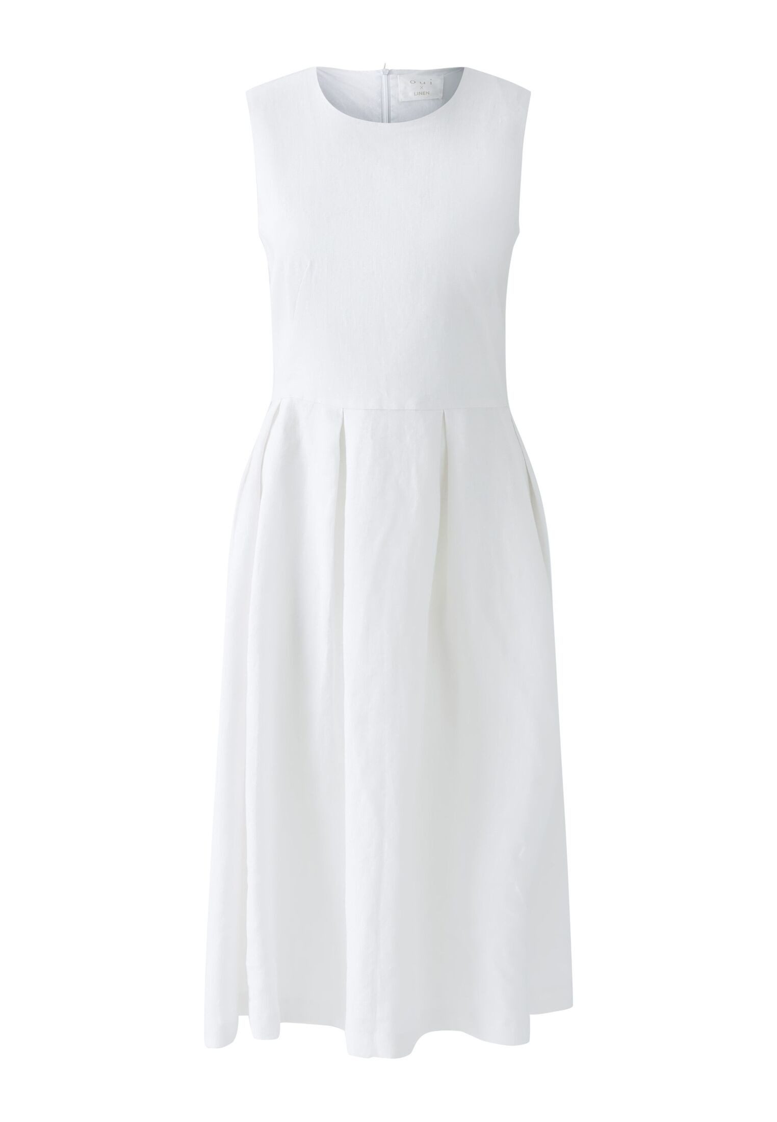 Oui Sommerkleid Midikleid reines Leinen günstig online kaufen
