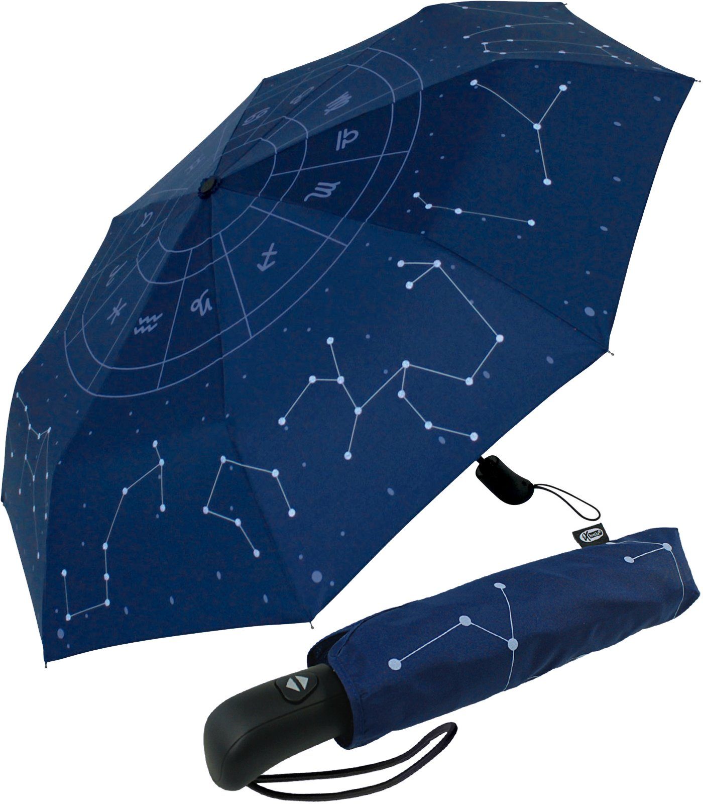 iX-brella Stockregenschirm Motiv-Design Damenschirm bedruckt mit Automatik, bedruckt