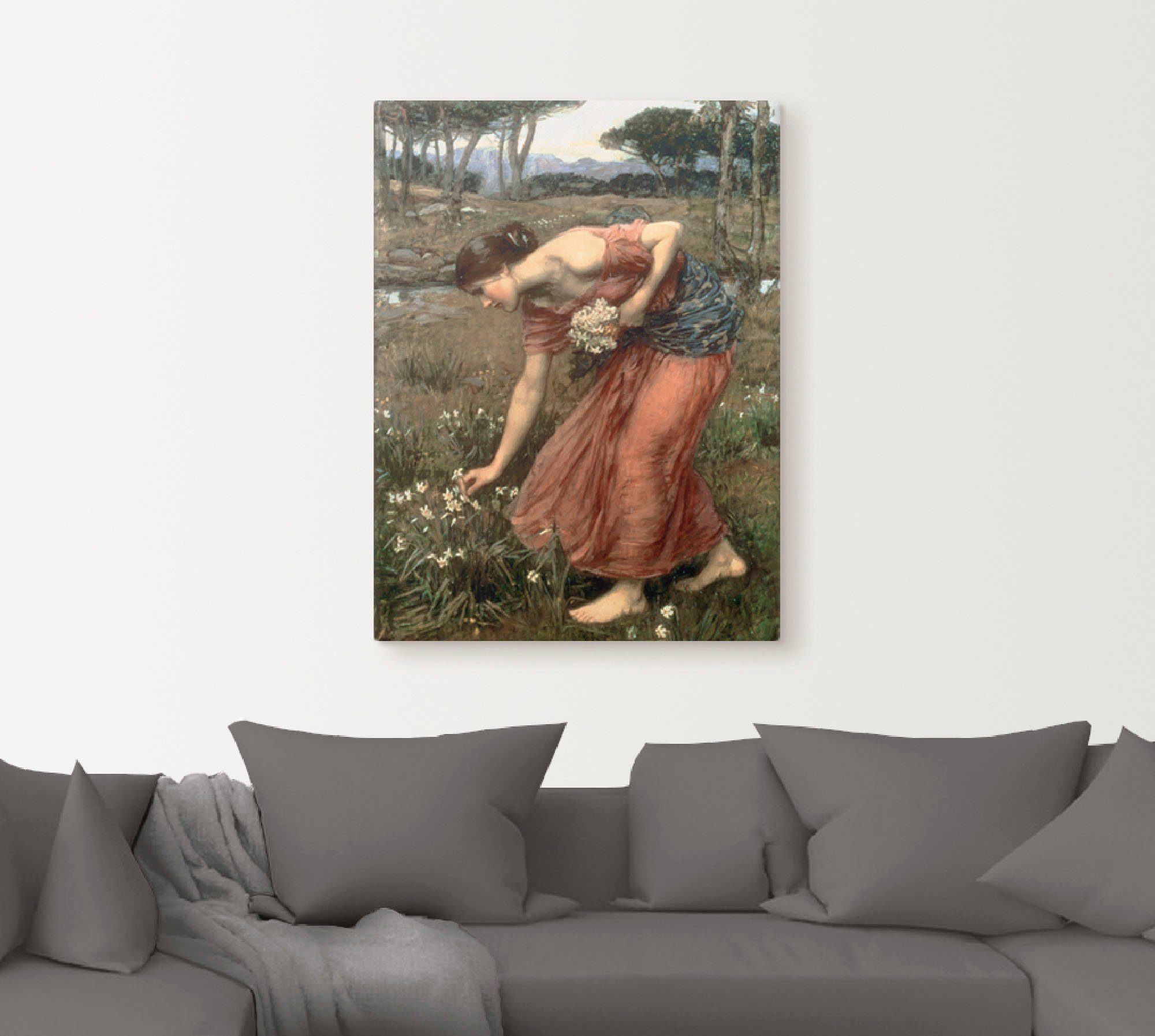 Artland Leinwandbild Narziß, Frau (1 St), auf Holzrahmen gespannt
