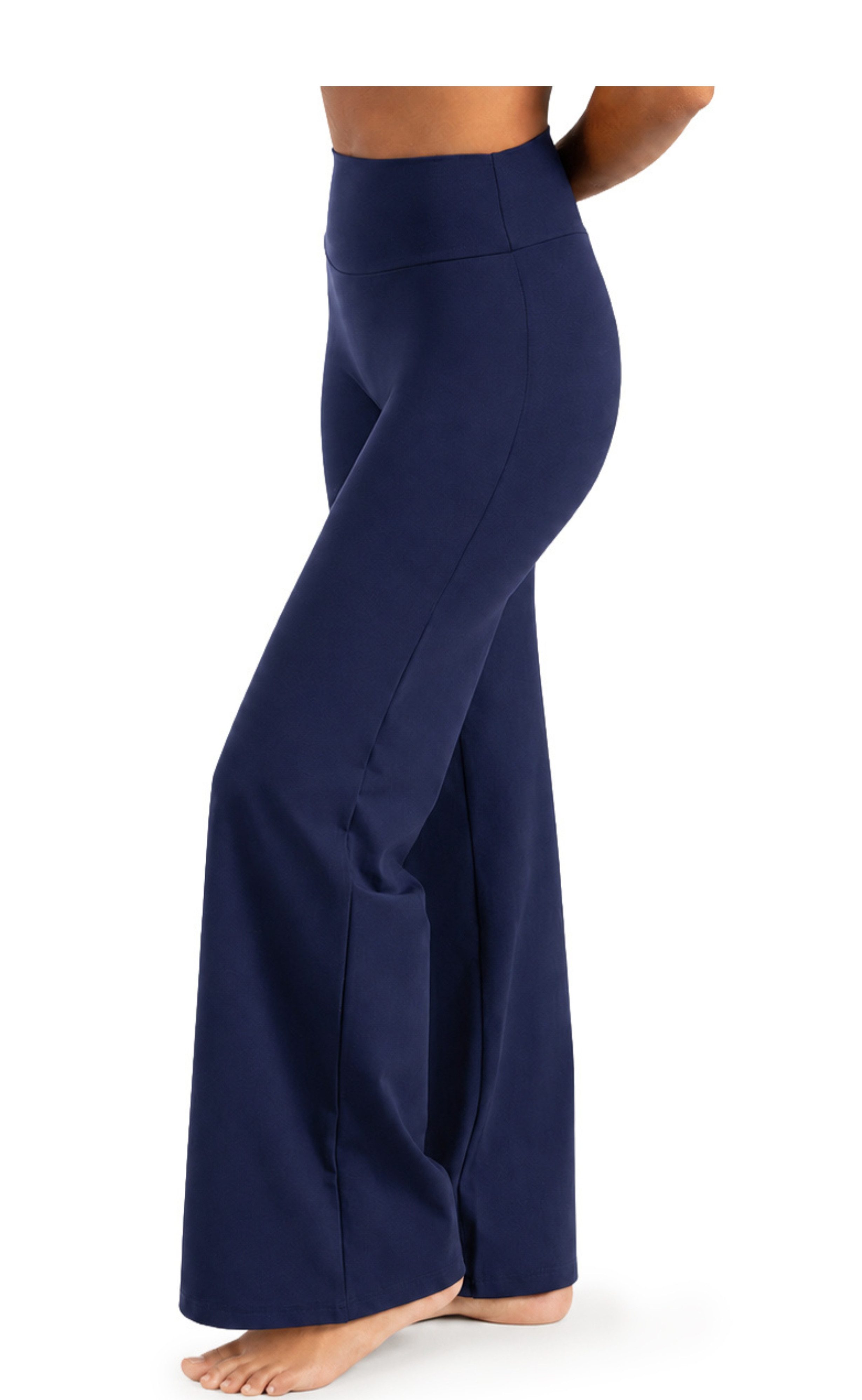 Smilodox Leggings Neola Damen, Schlaghose, V-Shape Bund, für Fitness & Alltag Flared Bein, Performance Stretch, Shaping, Soft Touch