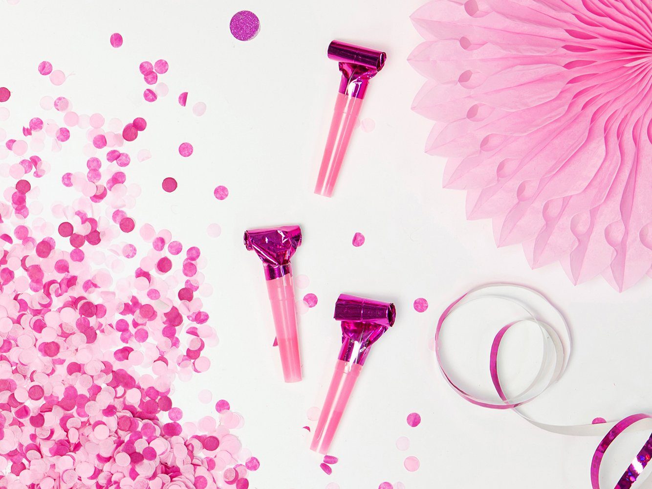 partydeco Spielzeug-Musikinstrument, Partytröten bunt holografisch 6er günstig online kaufen