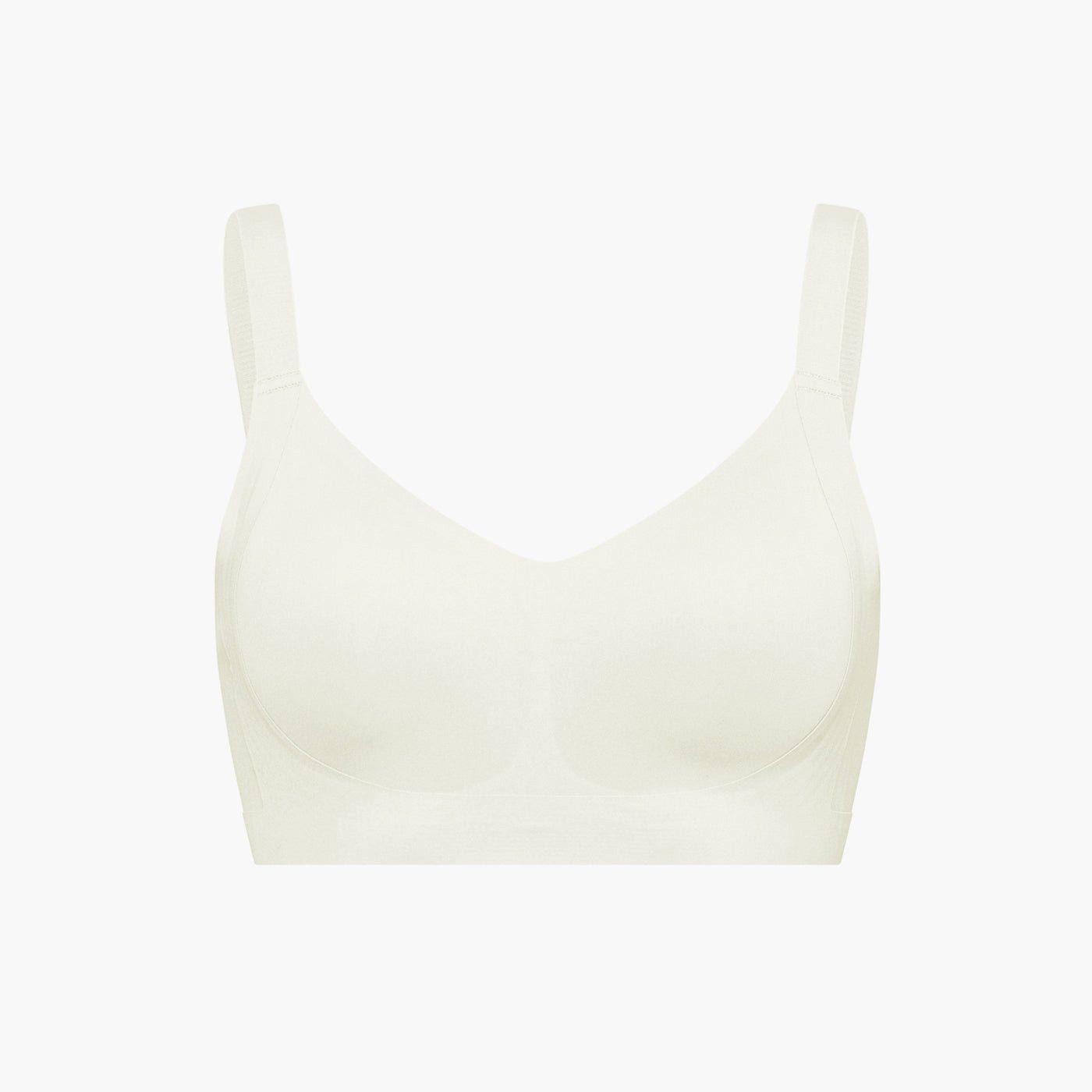 Creamy Fabrics Bügelloser BH Seamless Compact Push-Up BH-Ecru-M (1-tlg)