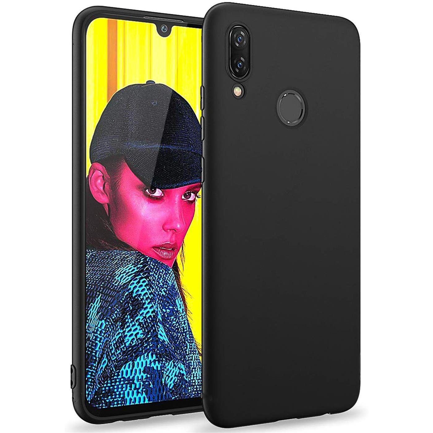 CoolGadget Handyhülle Black Series Handy Hülle für Huawei P Smart 2019 6,2 Zoll, Edle Silikon Schlicht Schutzhülle für Huawei P Smart 2019 Hülle