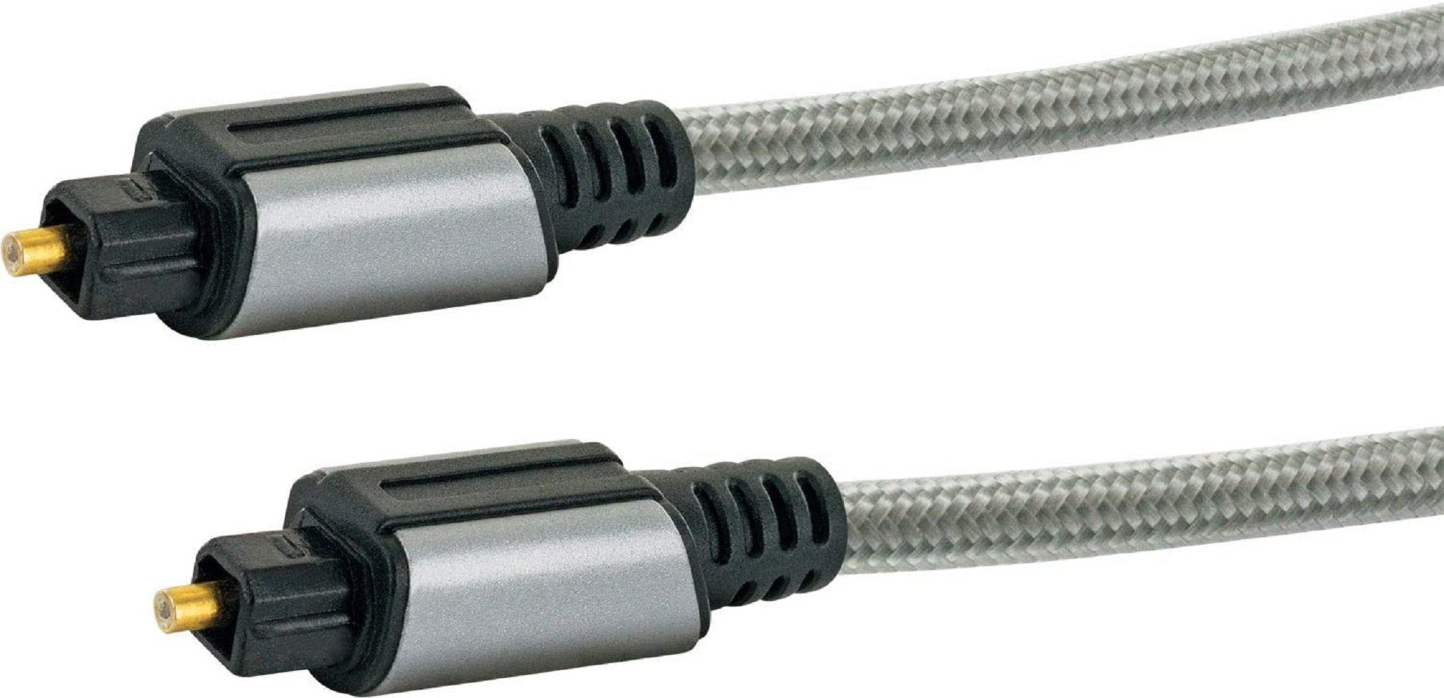 Schwaiger Ainstein Premium Lichtwellenleiter Anschlusskabel 2xTOSLINK Stecker 1m Audio- & Video-Kabel