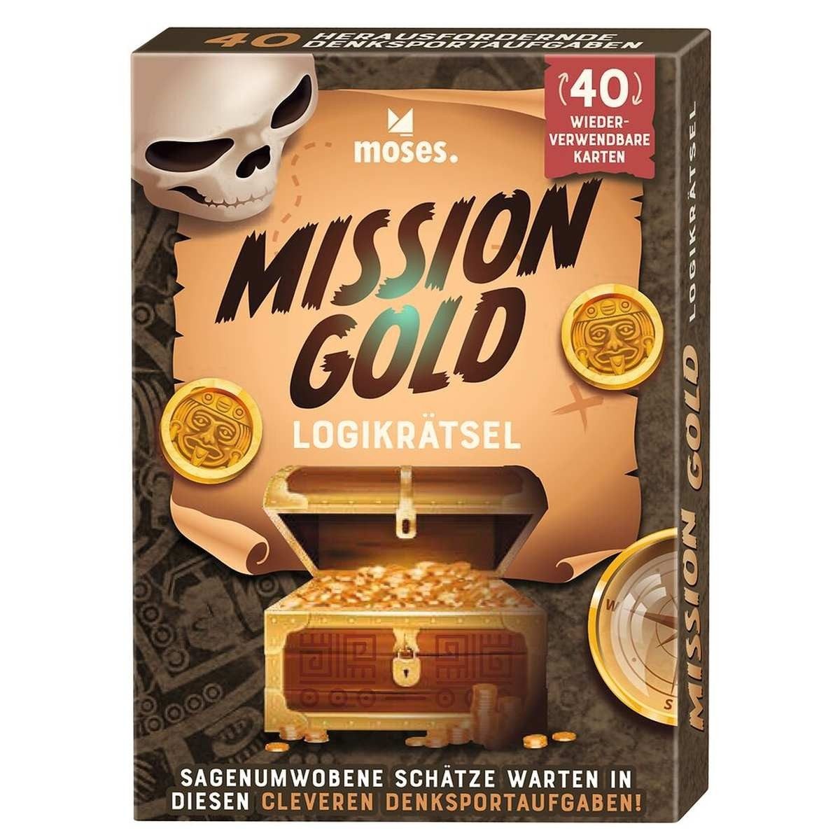 Moses. Verlag Spiel Logikrätsel wiederverwendbaren Karten mit Stift 40 Aufgaben abwischbar