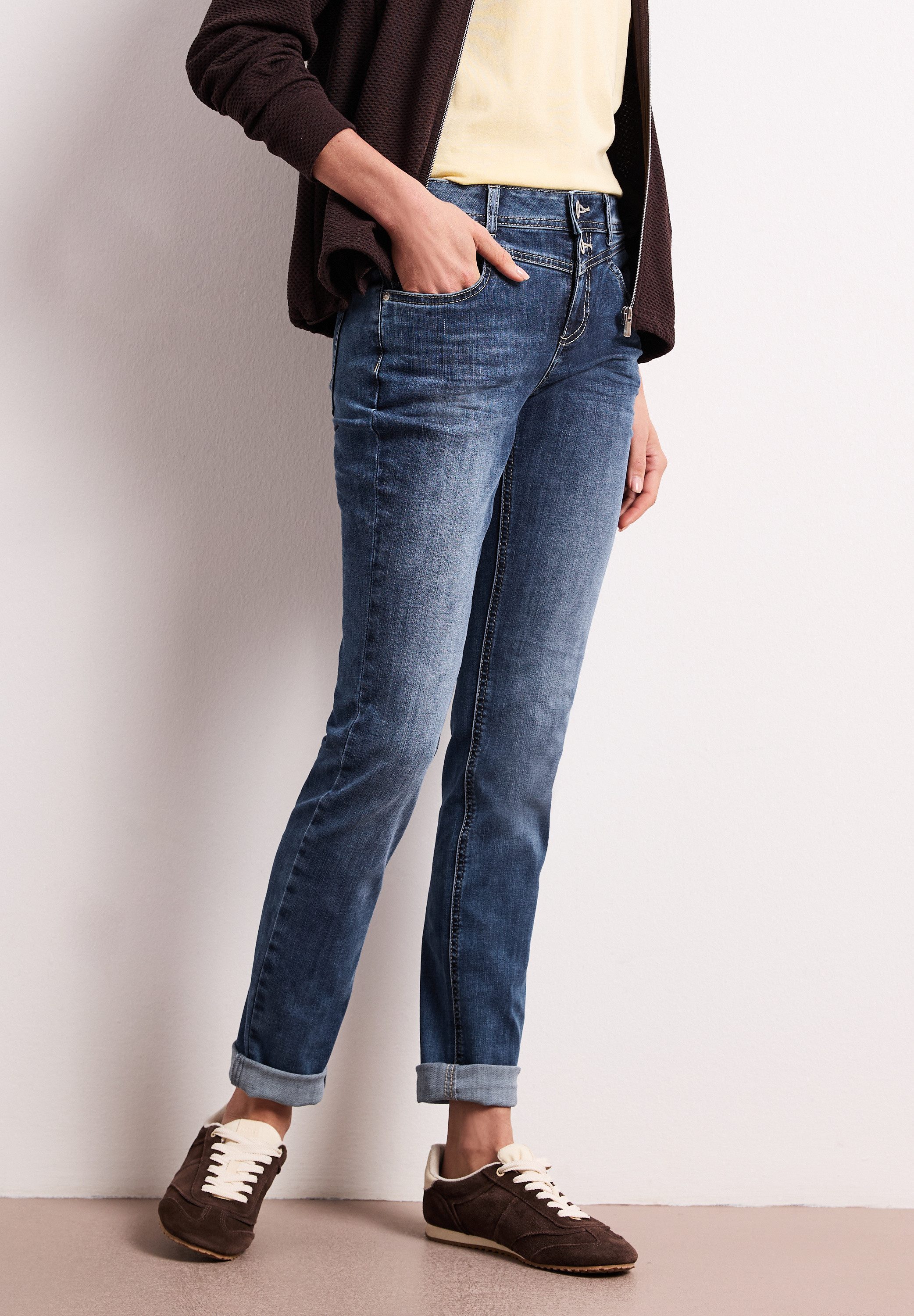 STREET ONE Comfort-fit-Jeans Middle Waist