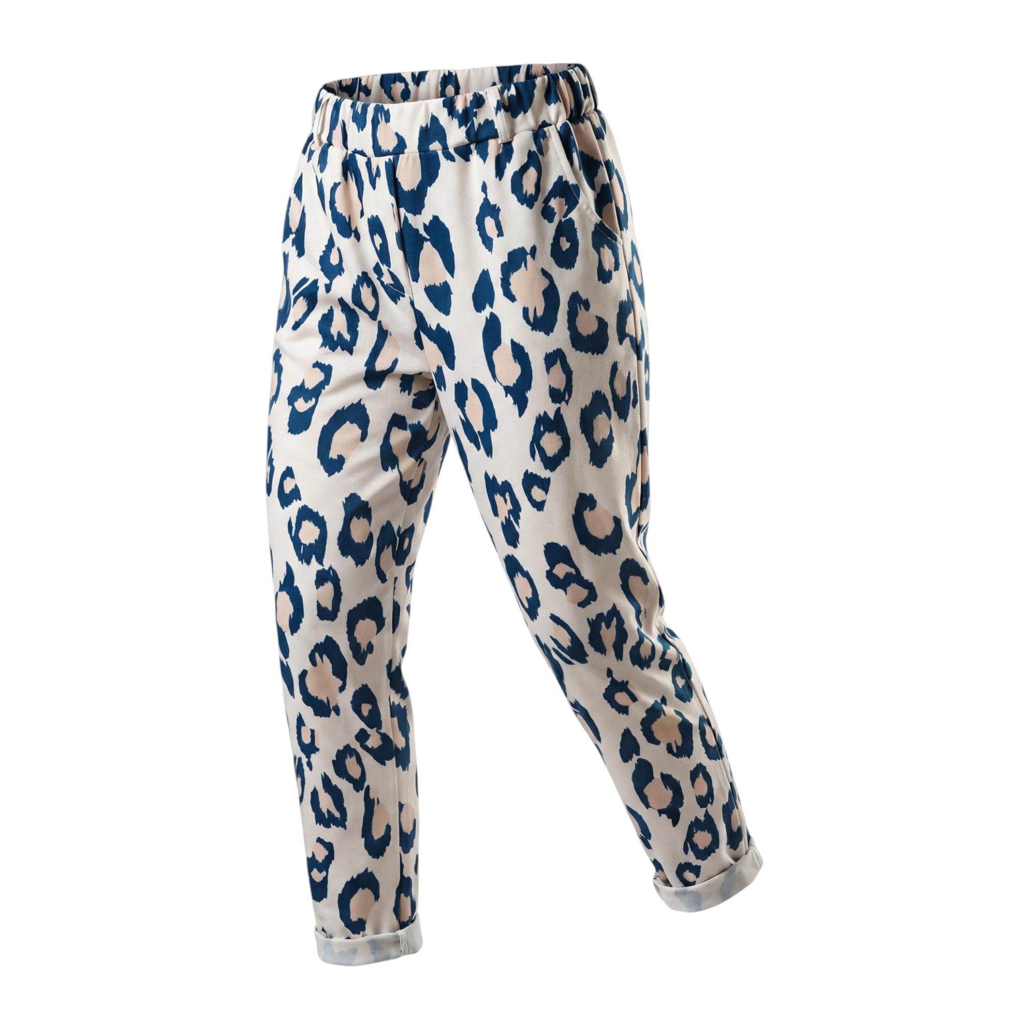 OriginalYou Schlupfhose Loungehose Damen Leo Look Freizeithose mit Stretch passend für 40 bis 44, geeignet für eine Körpergröße bis 1,68m